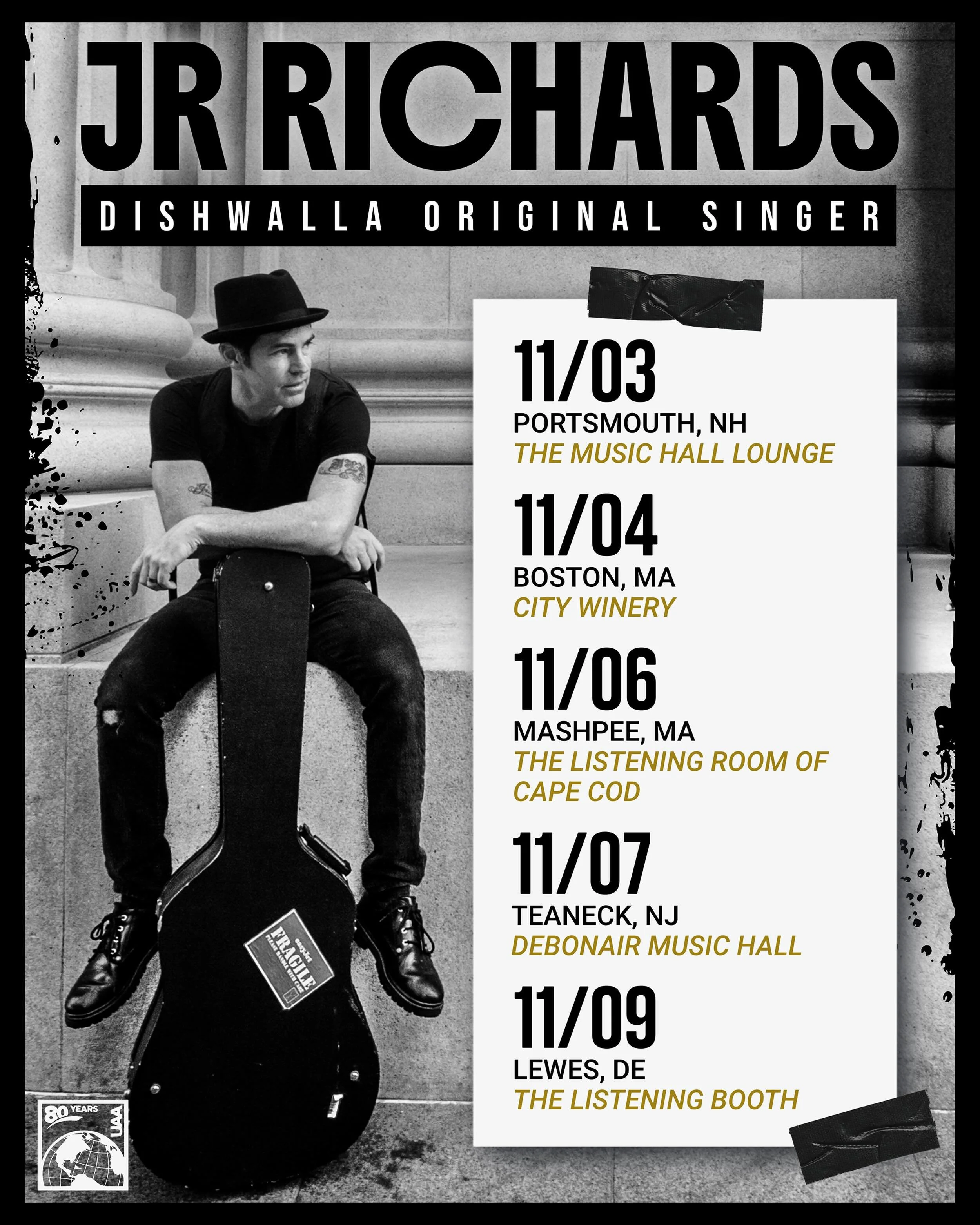 5 solo shows in November just added! Tix in bio or: https://bnds.us/s4e5j9
11/03 PORTSMOUTH, NH - THE MUSIC HALL LOUNGE

11/04 BOSTON, MA - CITY WINERY @citywinerybos 

11/06 MASHPEE, MA - THE LISTENING ROOM OF CAPE COD

11/07 TEANECK. NJ. - DEBONAIR