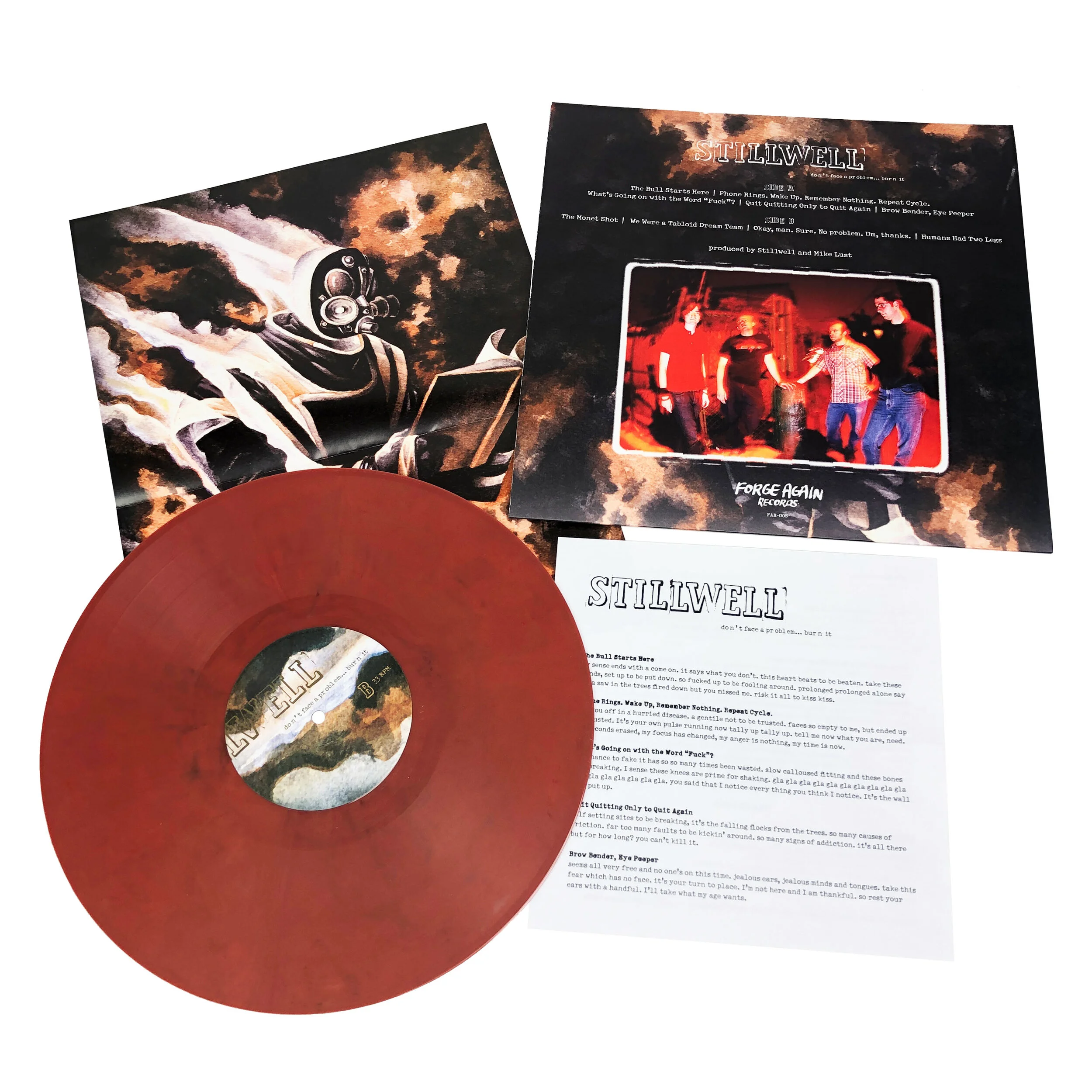 Stillwell - Don't Face A Problem...Burn It gets vinyl treatment, new song!