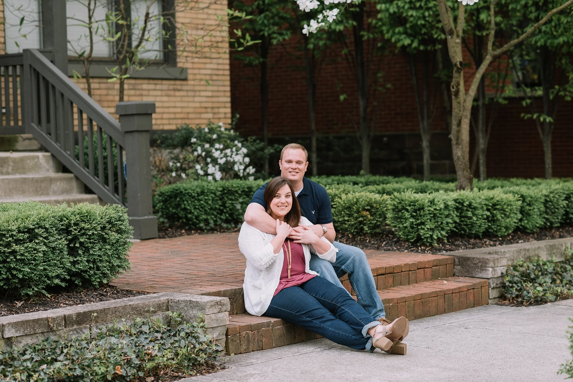 Kristin + Bruce Engagement Session German Village Columbus OH | Columbus Ohio Wedding Photographer