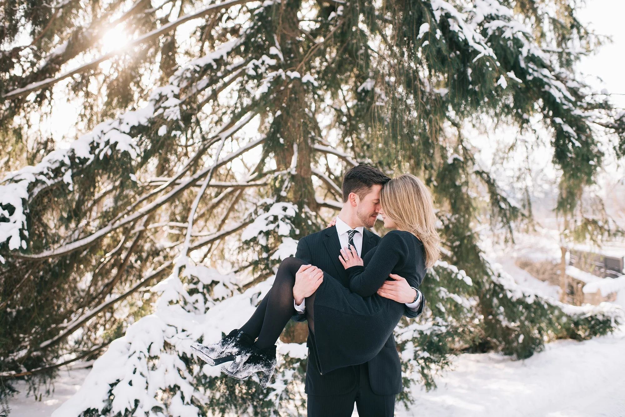Allie + Andy | Columbus Winter Engagement