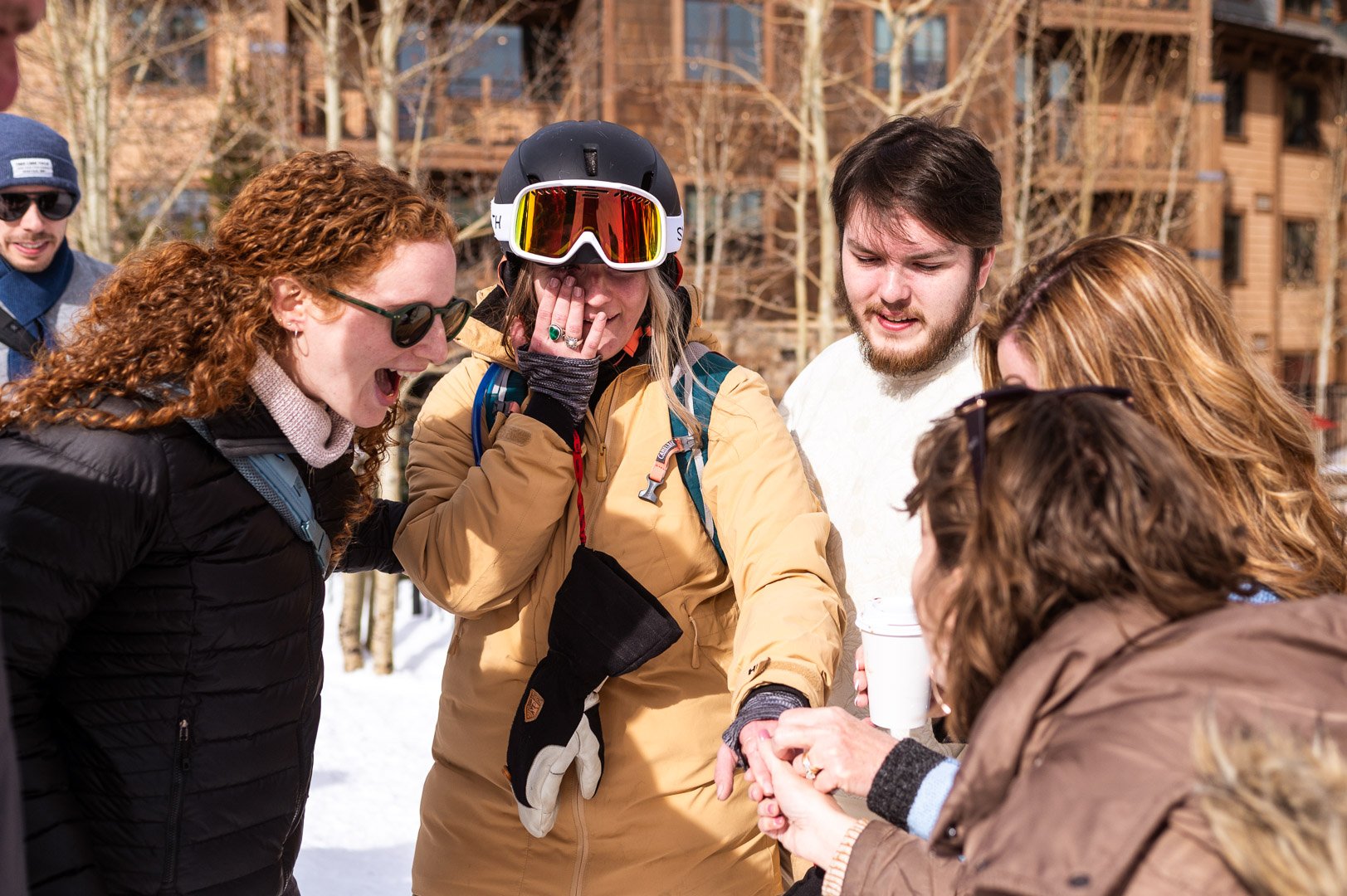 Skiing Proposal Surprise