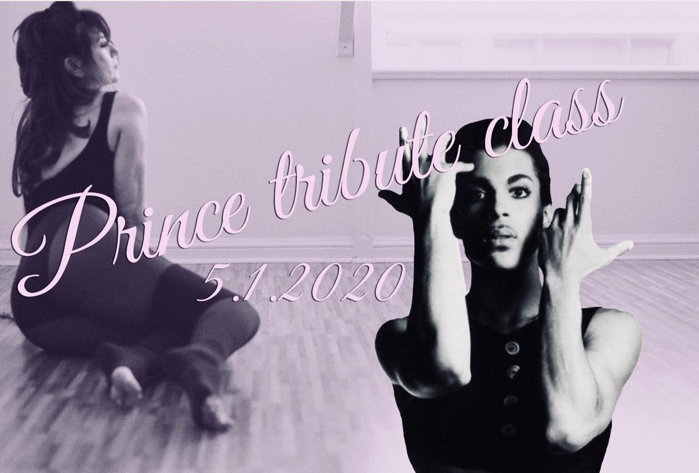 💜Prince Tribute Barre Class💜
.
. Friday, May 1, 12.15-1pm. .Livestream from Maiden Lane Studios. .
.playback available thru Sunday.
.link in bio rsvp🖤💜.
.
.funky...sexy...powerful ...repeat.
.
.💋