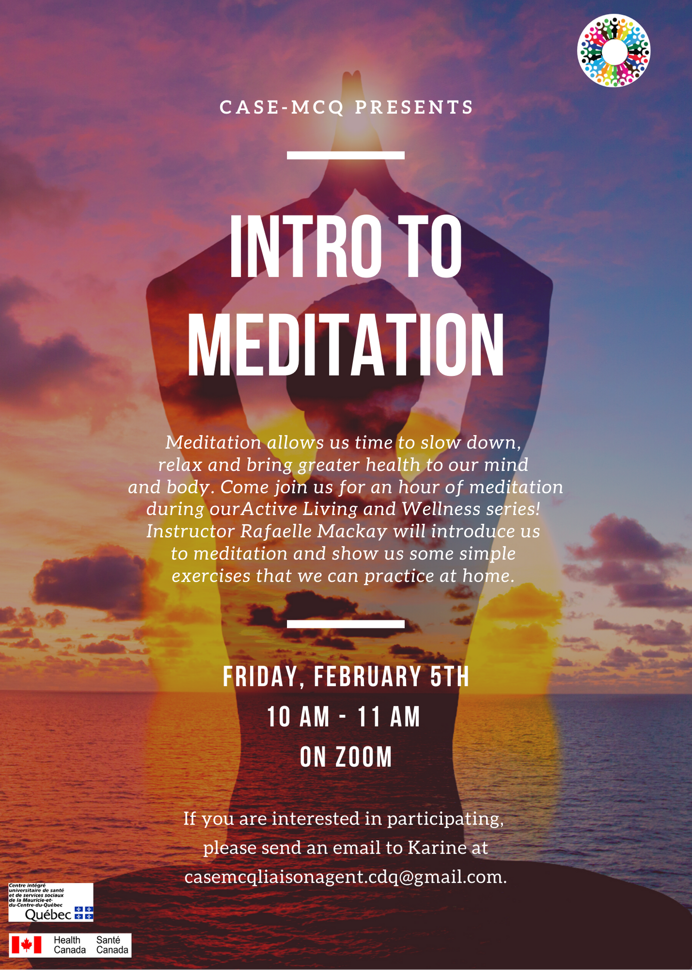 Intro to Meditation: Active Living and Wellness