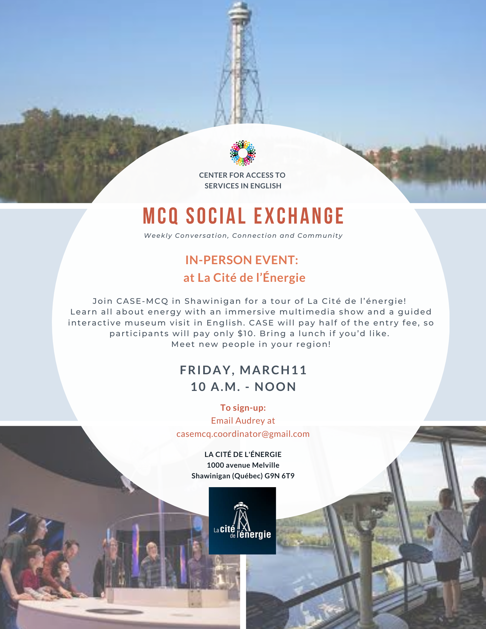POSTPONED - Social Exchange Outing: Cité de l'énergie