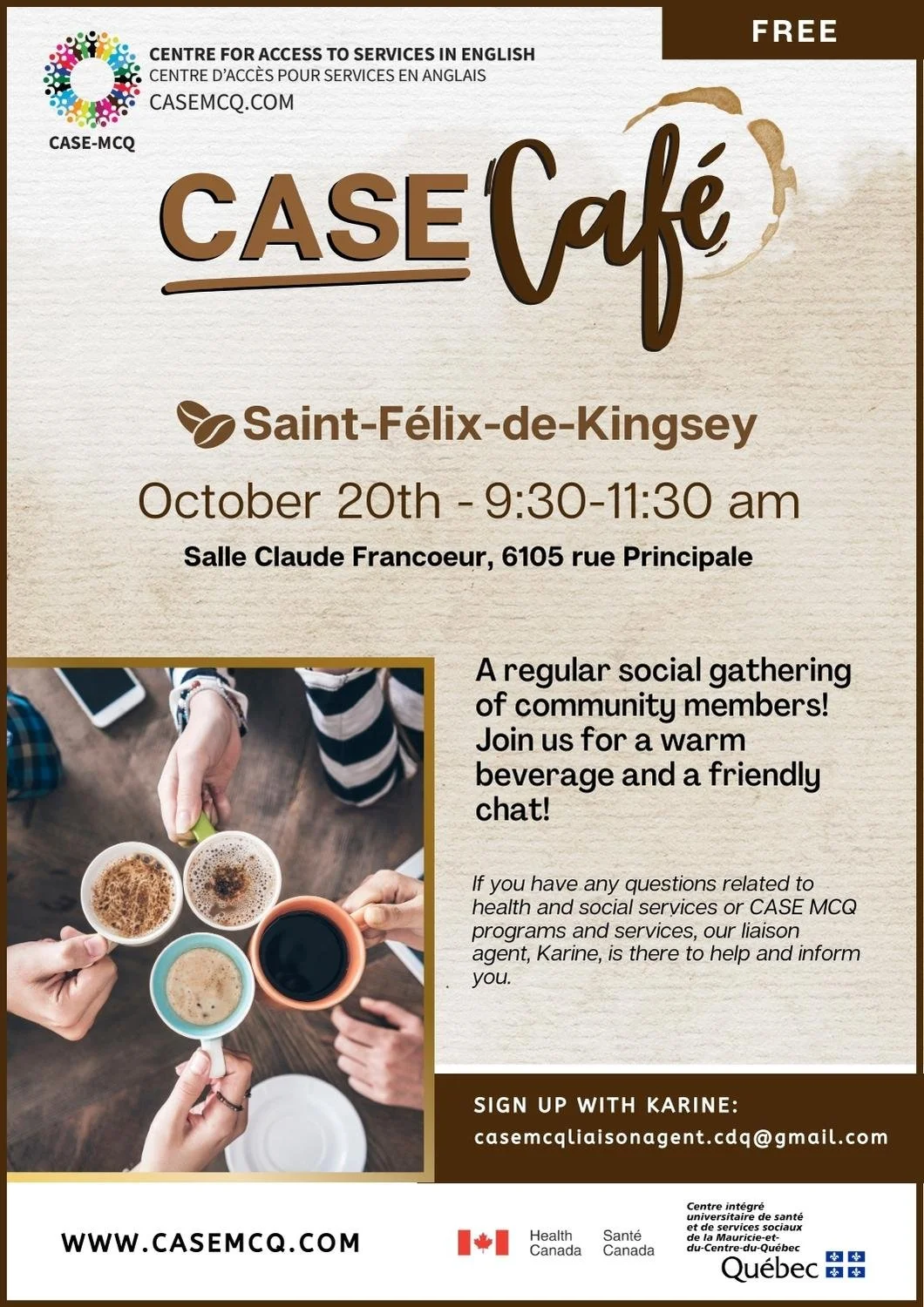 CASE Café in Saint-Félix-de-Kingsey