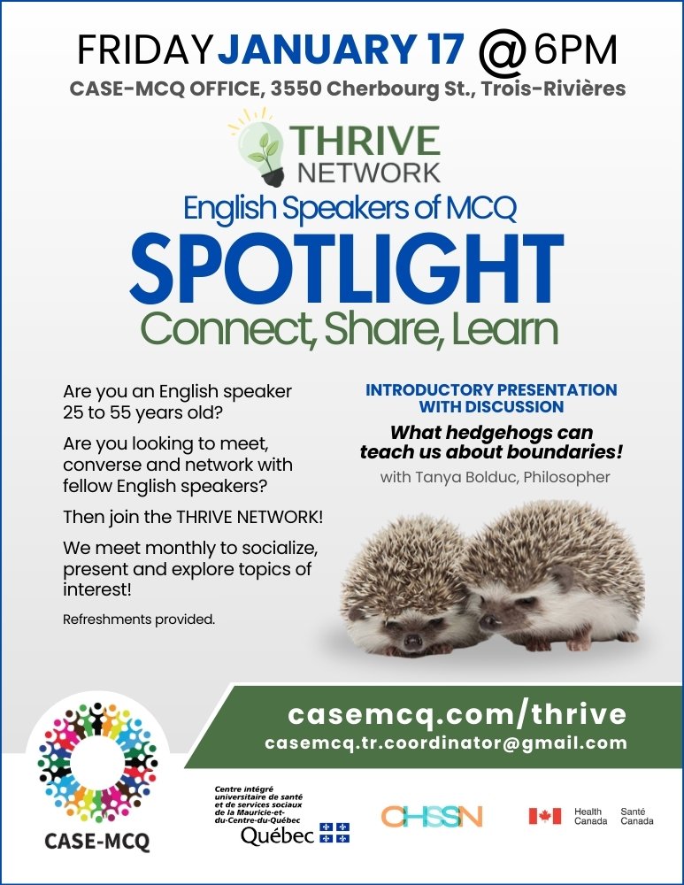 Thrive Network - 1st Spotlight get-together with interactive presentation "What hedgehogs can teach us about boundaries!"