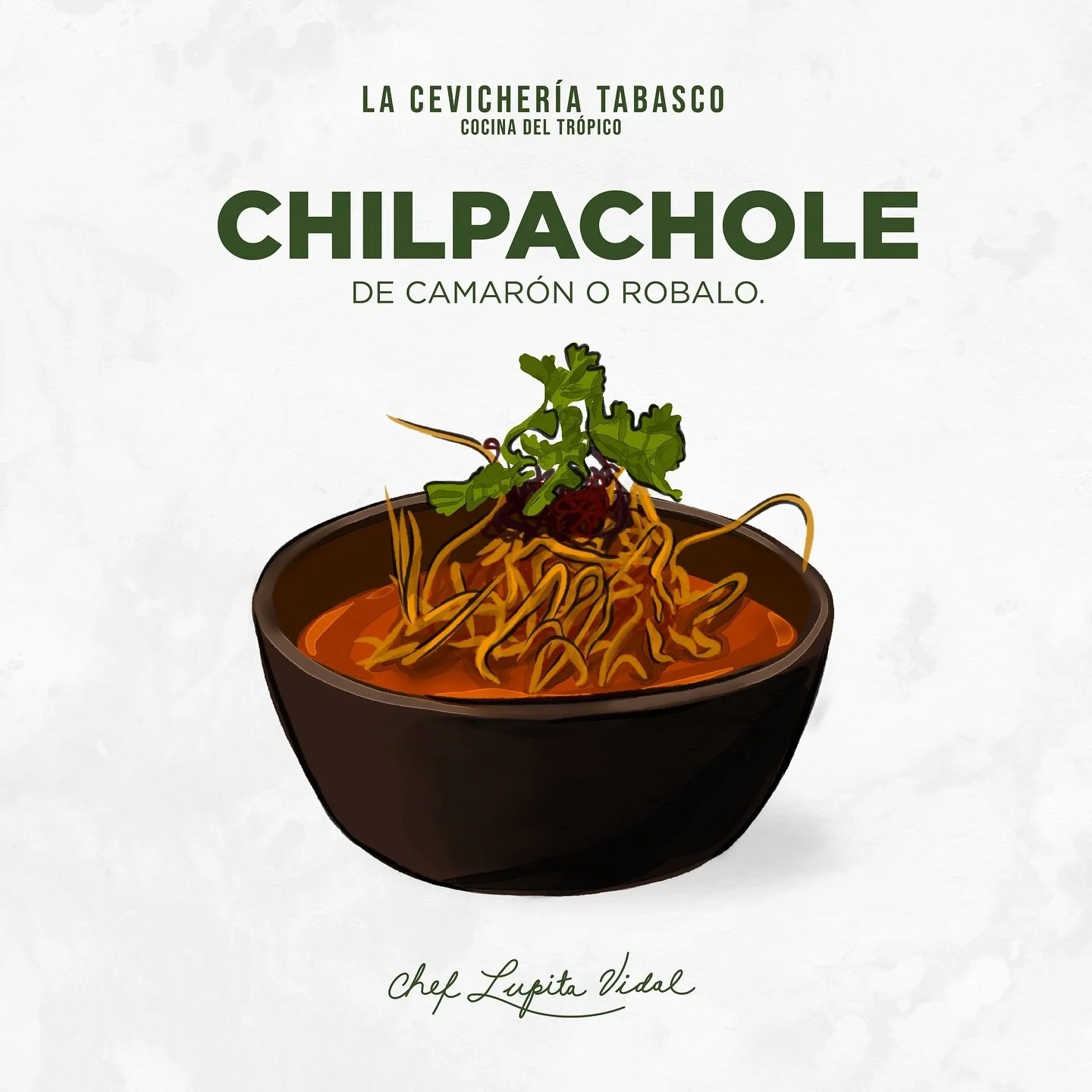 Chilpachole de Robalo o Camarón
Una joya de la cocina del sur de México. Nuestro chilpachole se espesa con masa y se sazona con momo, capturando el auténtico sabor de la tradición.
En este fin de semana nublado, ¿