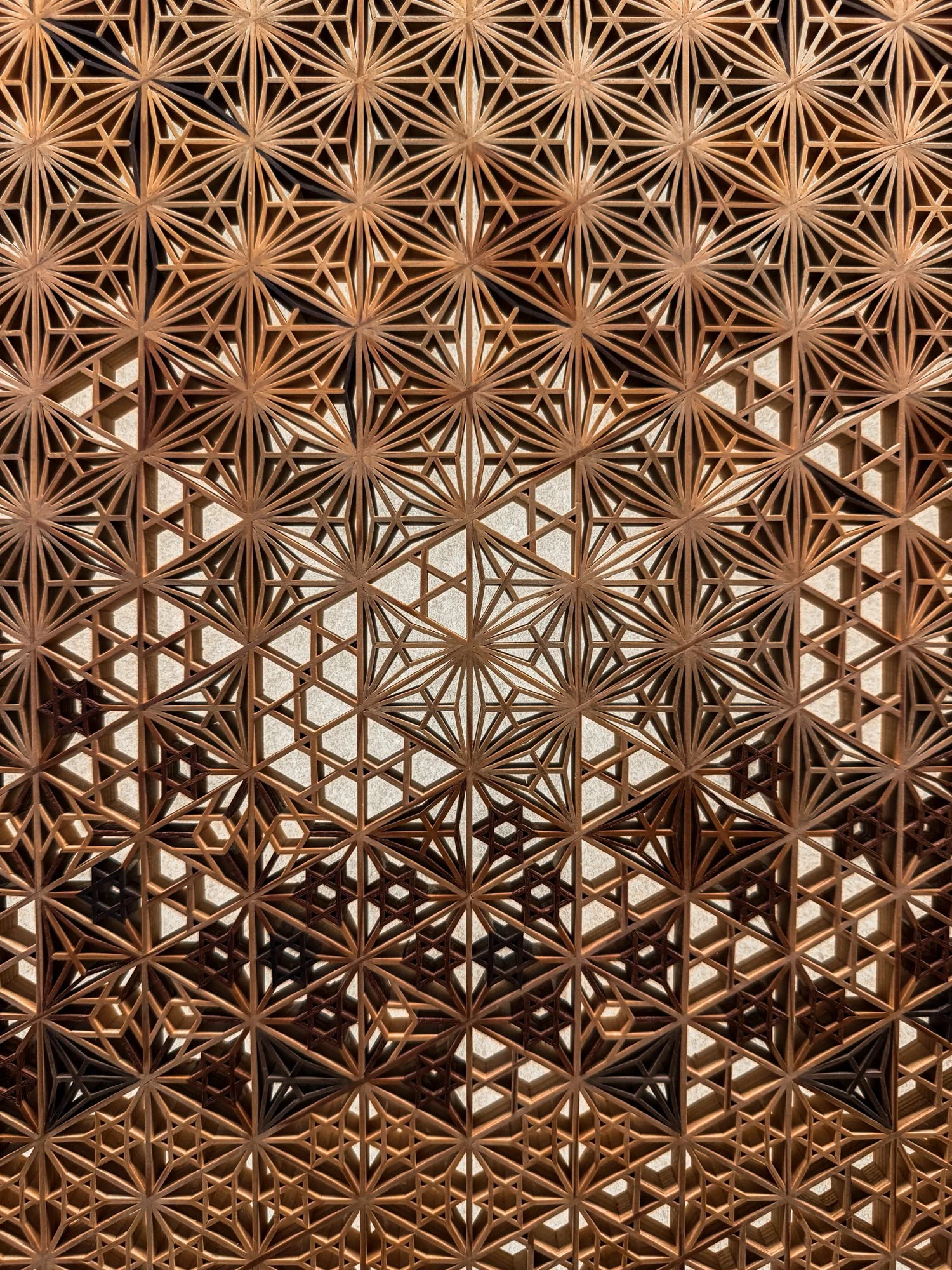 Close-up of Kumiko Screen Panel