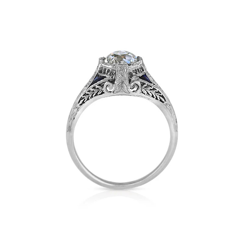 Edwardian Platinum Filigree Diamond Ring — Prince Estate Jewelry