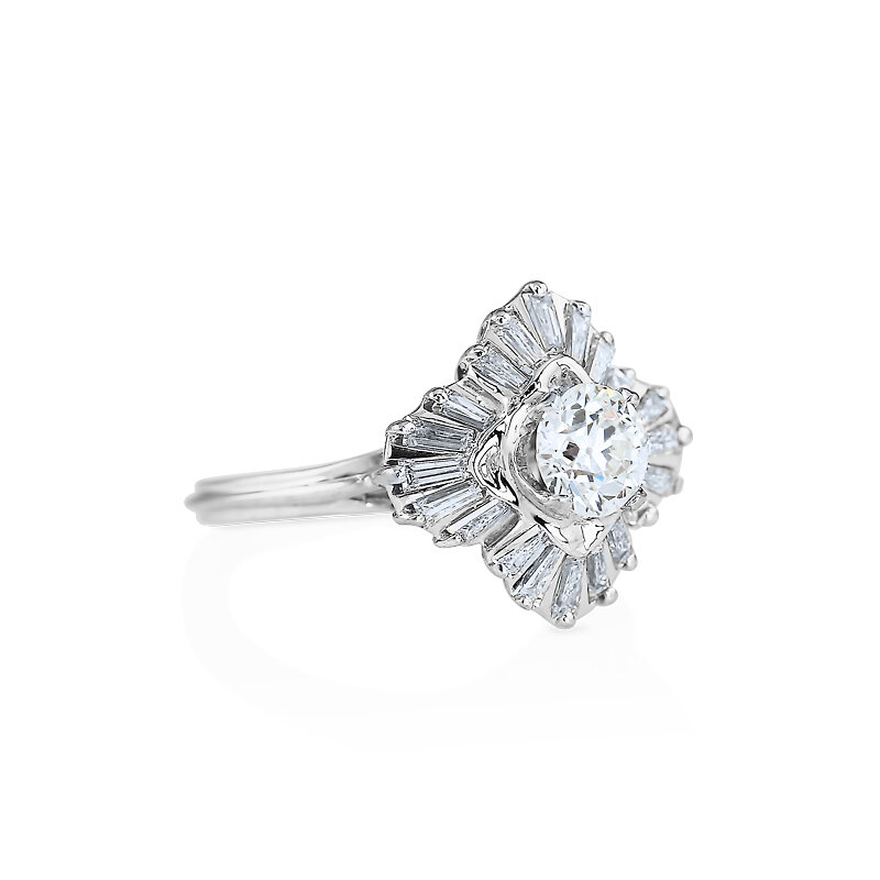 solo Brug for hovedlandet Diamond Ballerina Ring — Prince Estate Jewelry