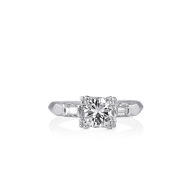 ATLJewelry Twin .25 ct Princess Engagement Ring Stainless Steel