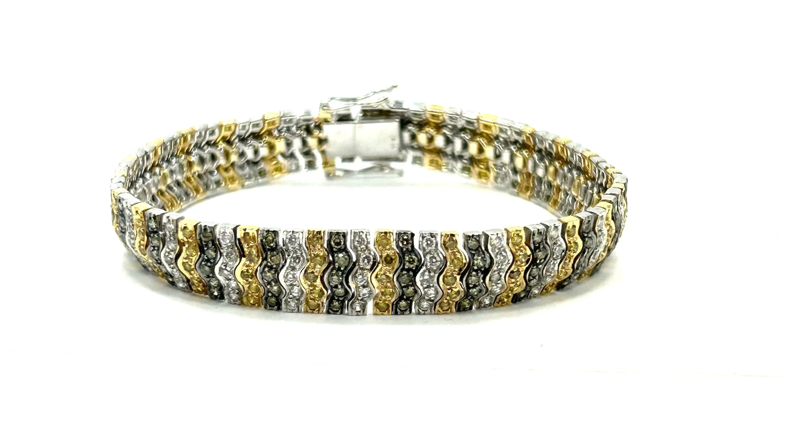 Tri Color Diamond Bracelet