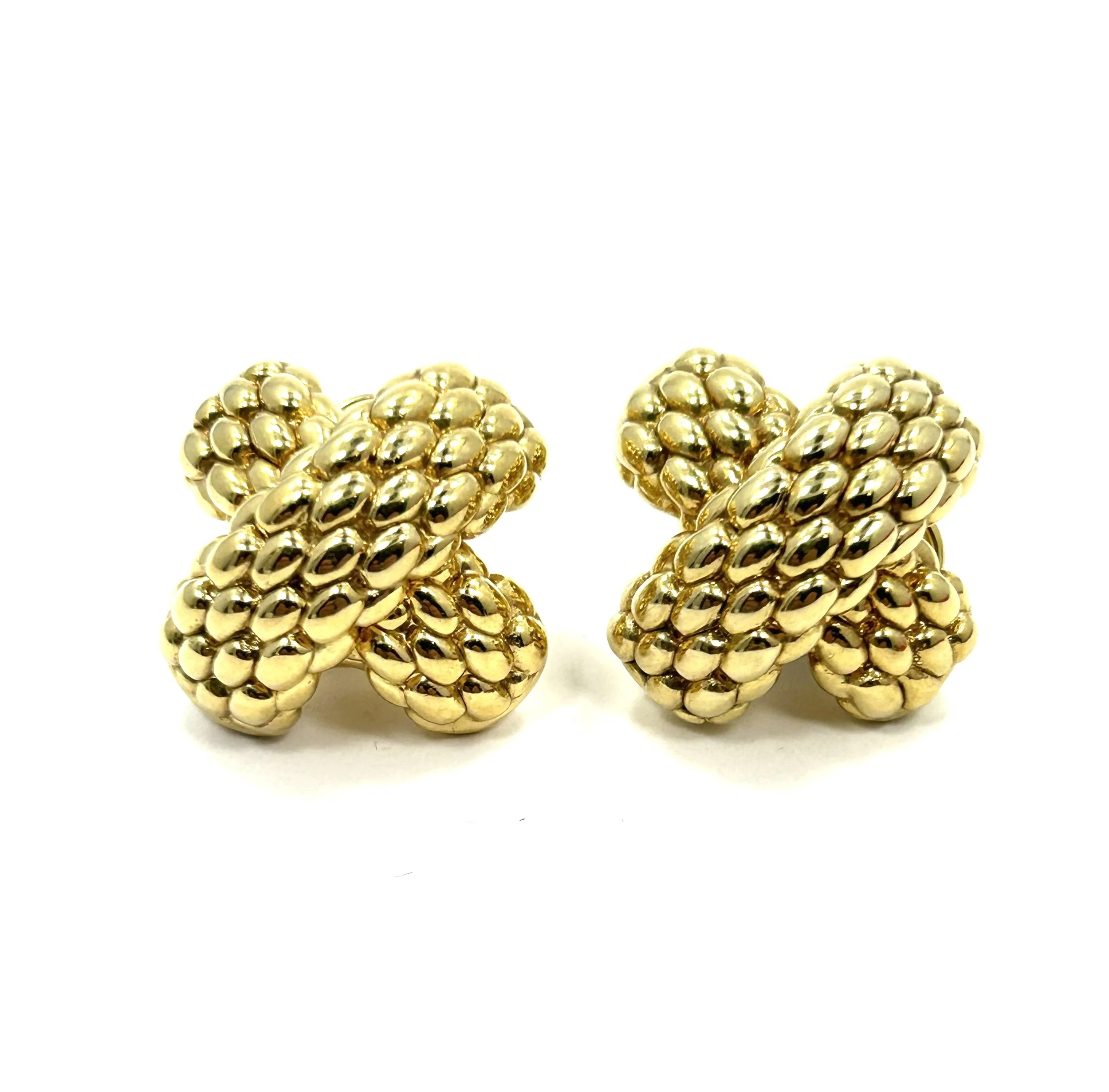 FOPE   Knot Pattern Earrings