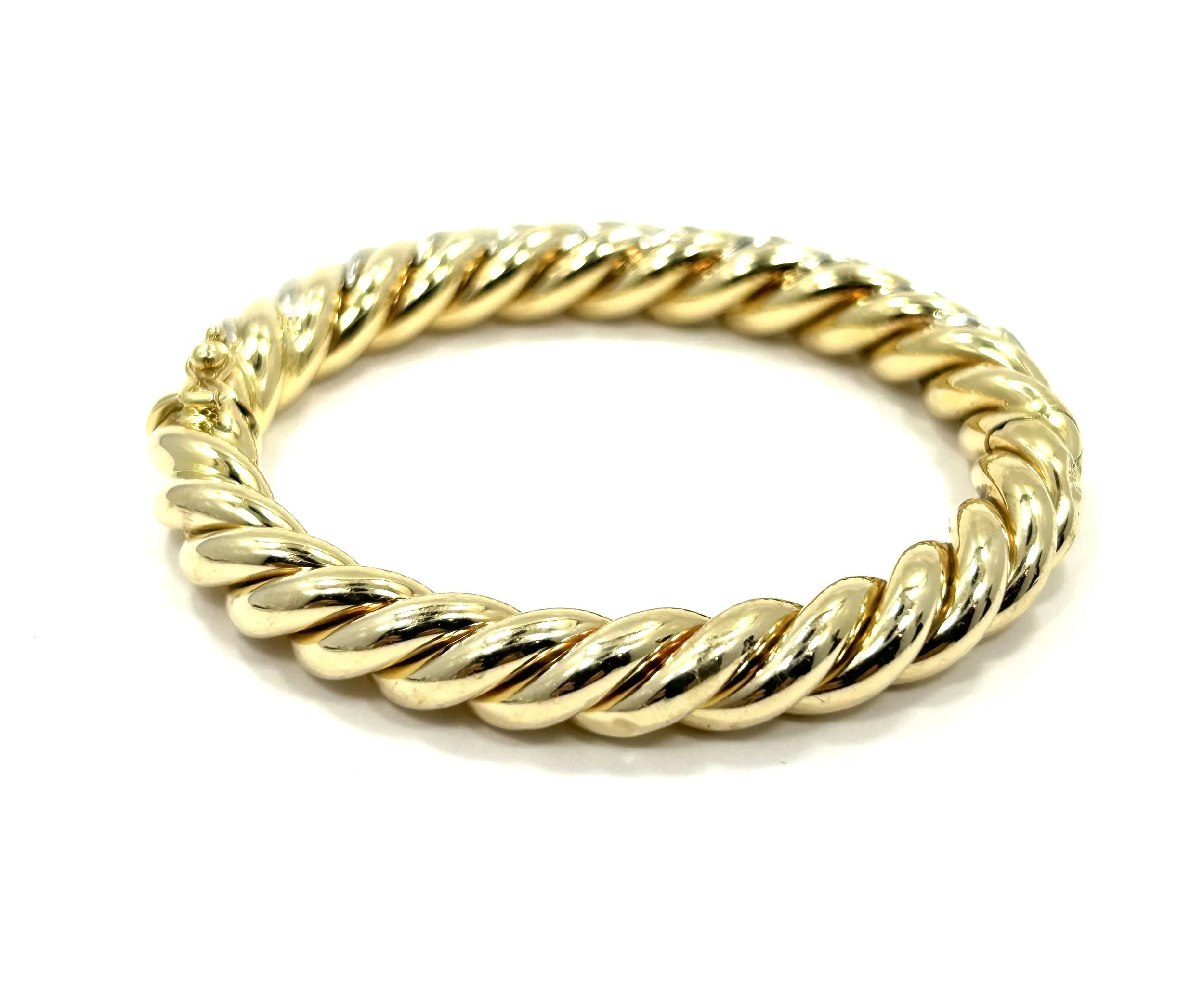 Rope Style Diamond Bangle Bracelet