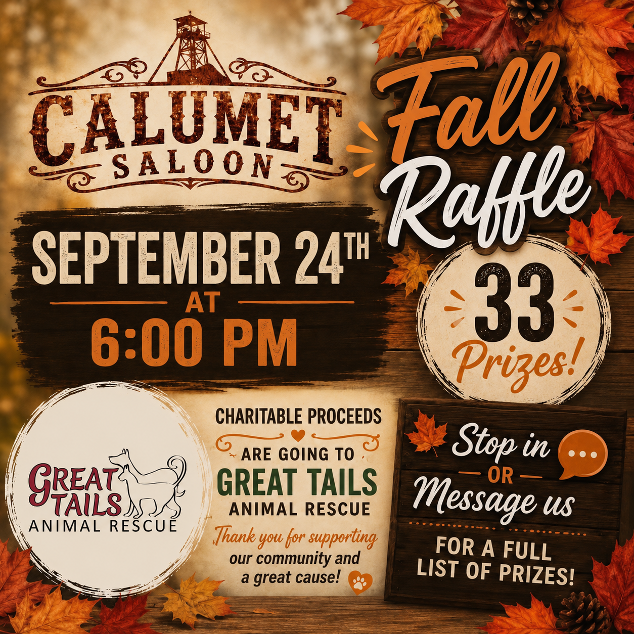 🍂🐾 Calumet Saloon Fall Raffle 🐾🍂