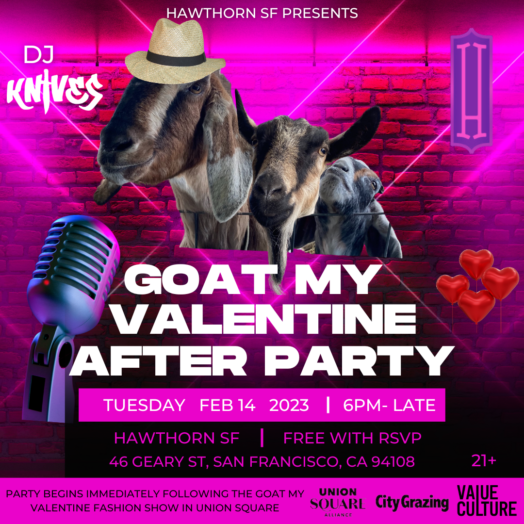 Goat My Valentine Fashion Show, Union Square, SF 2023 — Value Culture