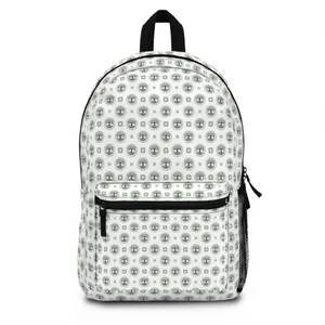 Black and White Designer Backpack LEWHISPER DESIGNER BACKPACK - grey – LeWhisper main image 3