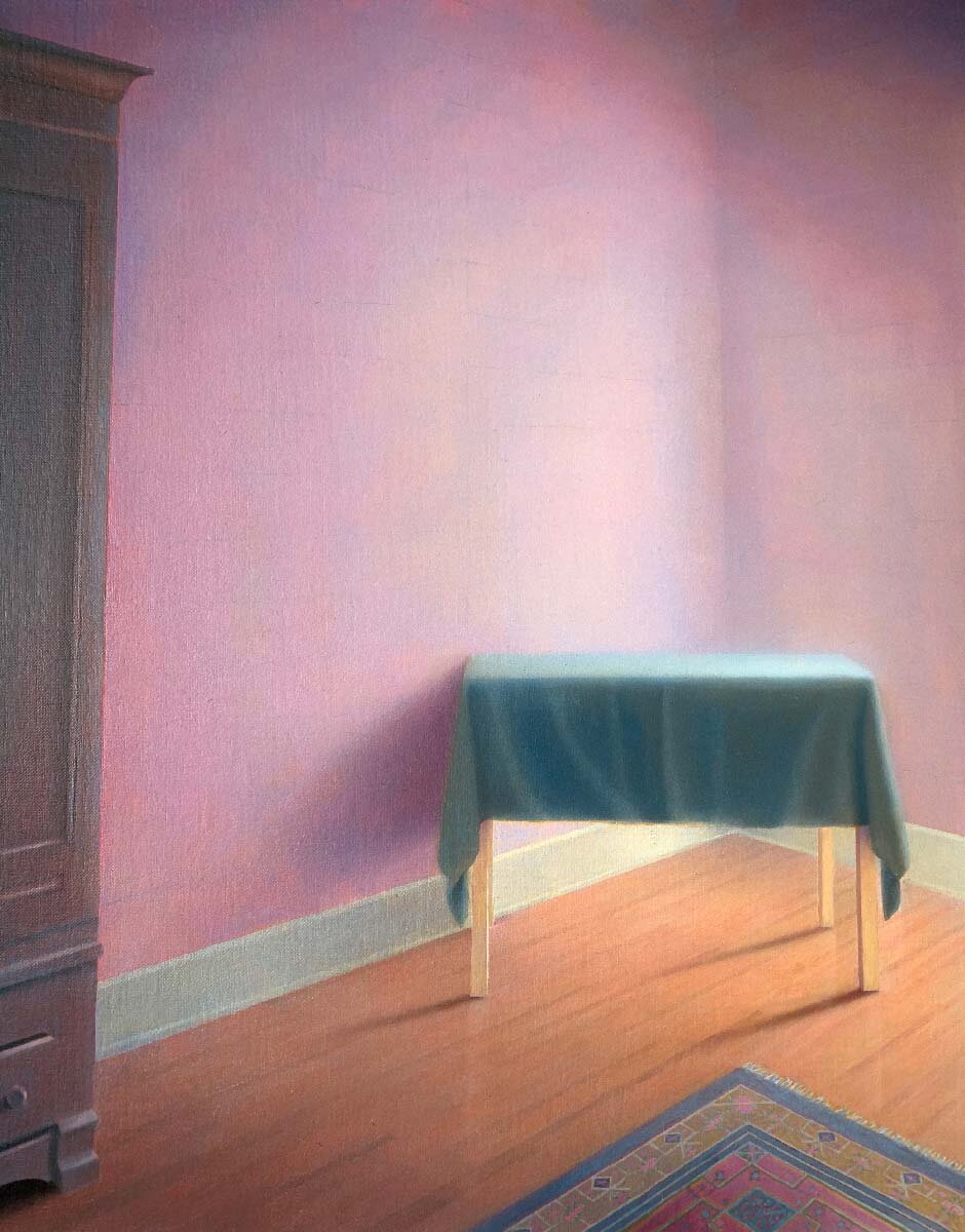 Blue Table, Pink Room