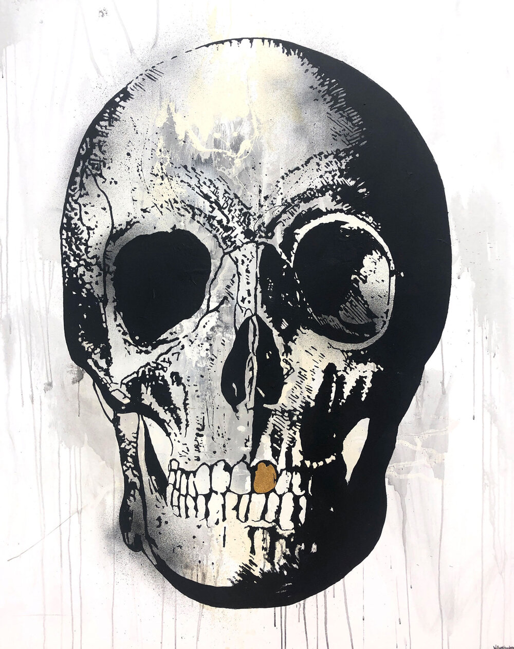 Dirty South Skull (Black & White)