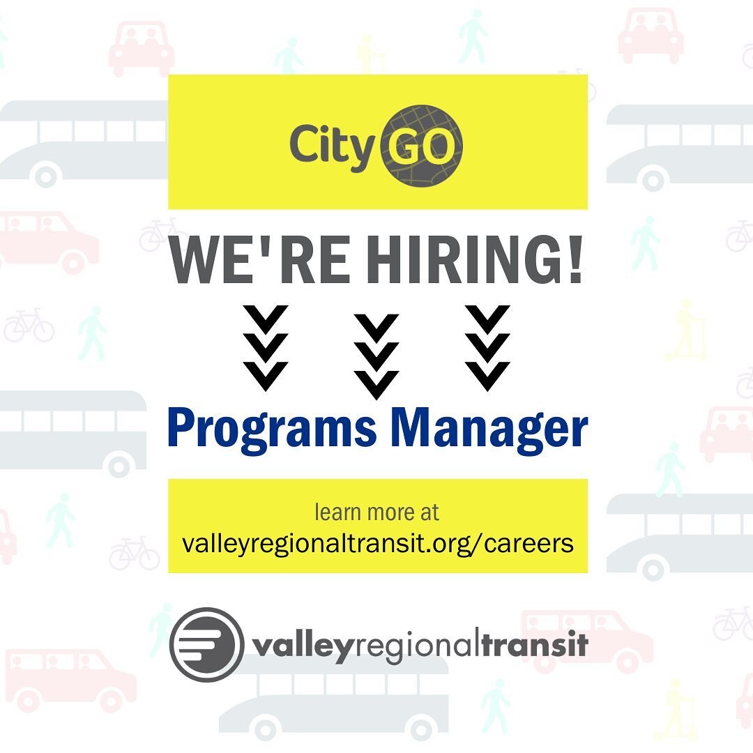 Let's get moving! 🚌
 
We're looking for a new Programs Manager with a passion for connection! Partnerships, engagement, and communication are the name of the game for this role. Our Programs Manager would focus on VRT's integrated mobility programs,