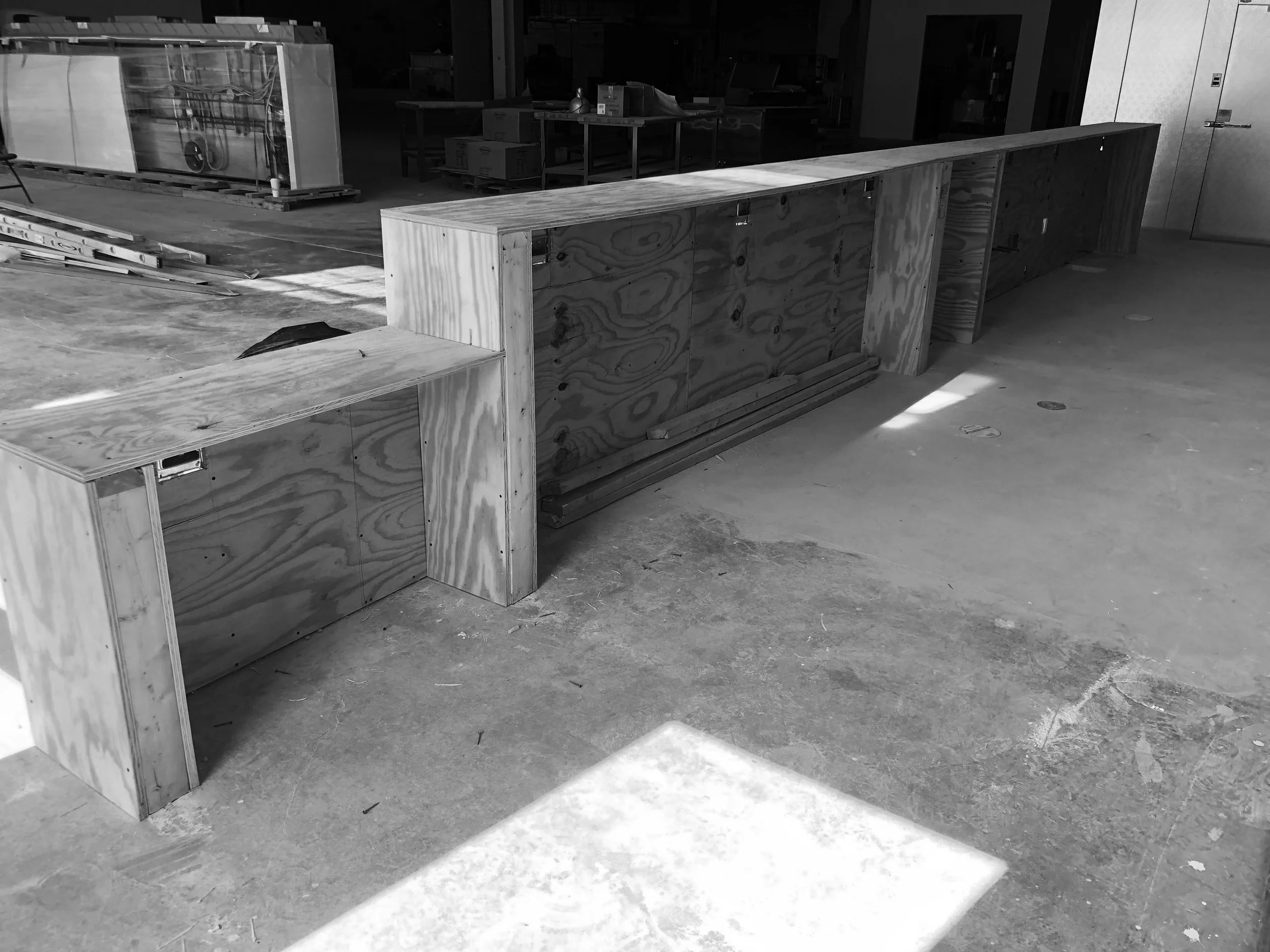 The bar is ready for a top.