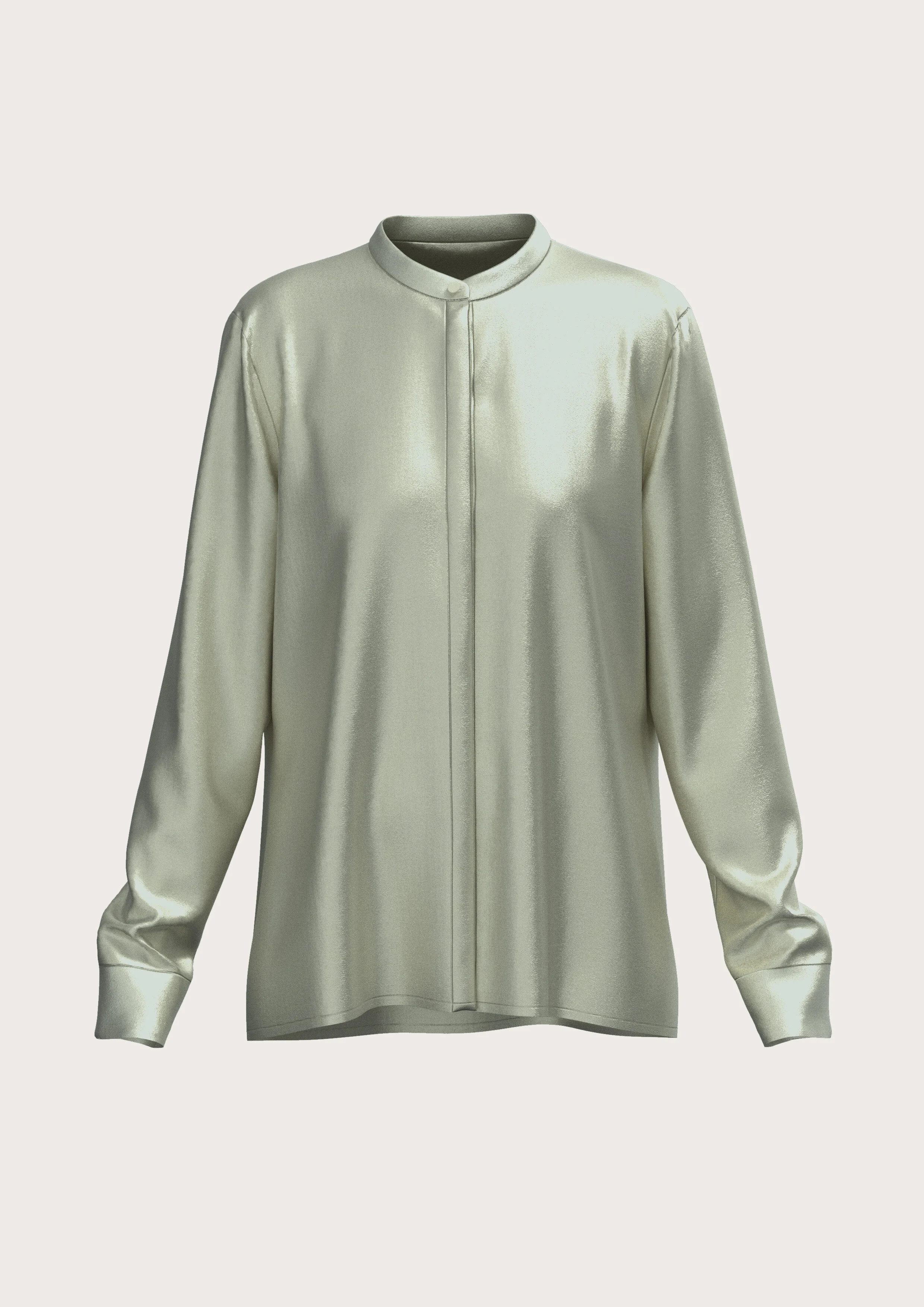 Silk Blouse Sade in Eucalyptus