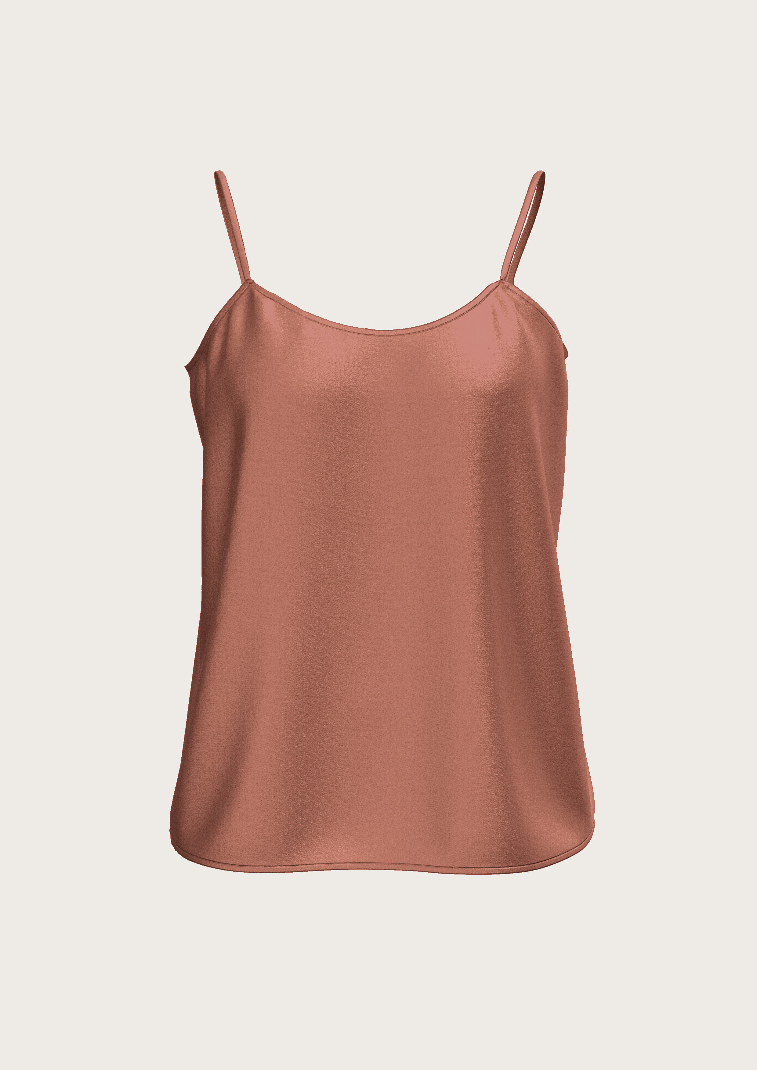 Silk Camisole in Rosewood