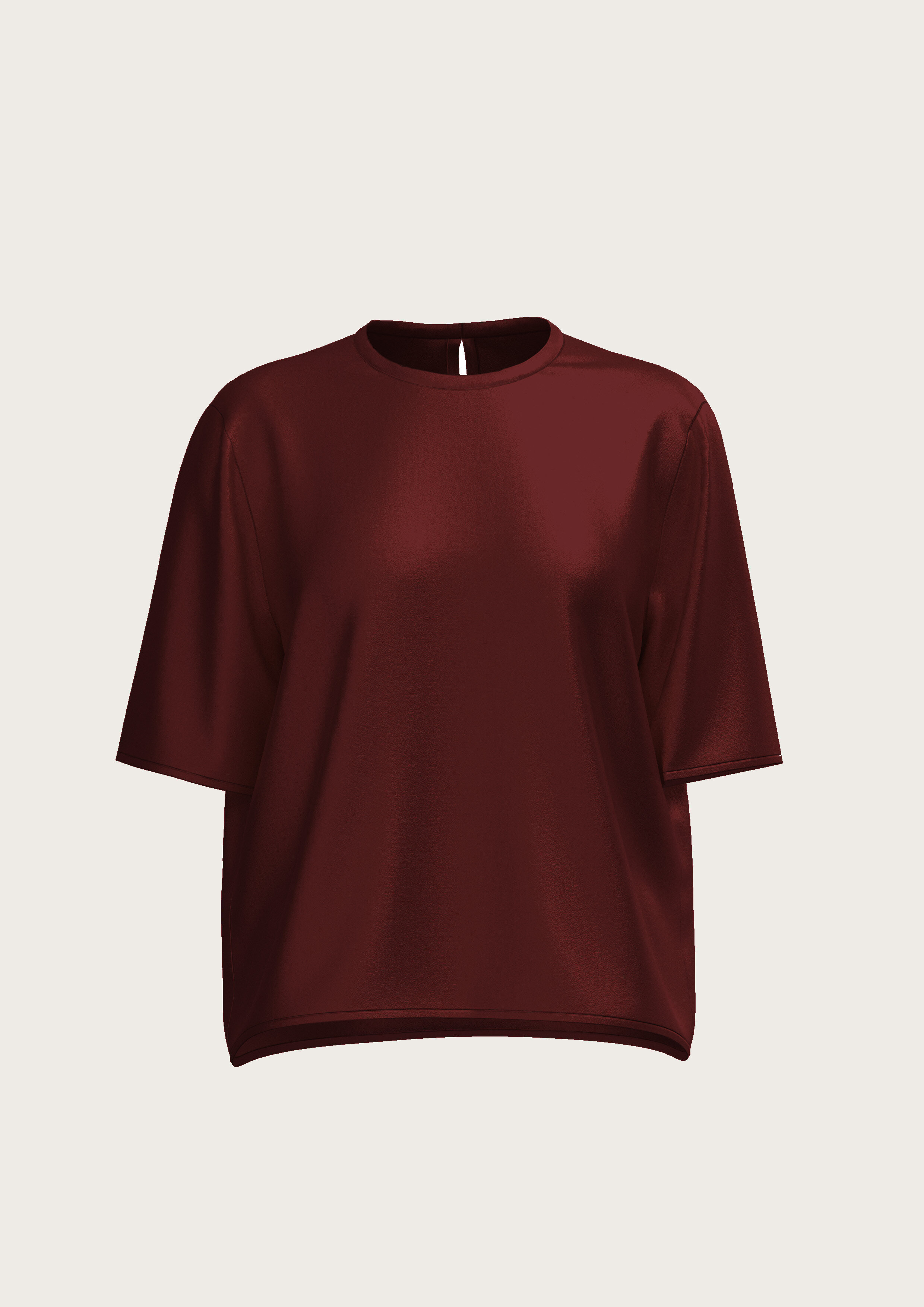 Silk T-Shirt in Bordeaux (Kopie)