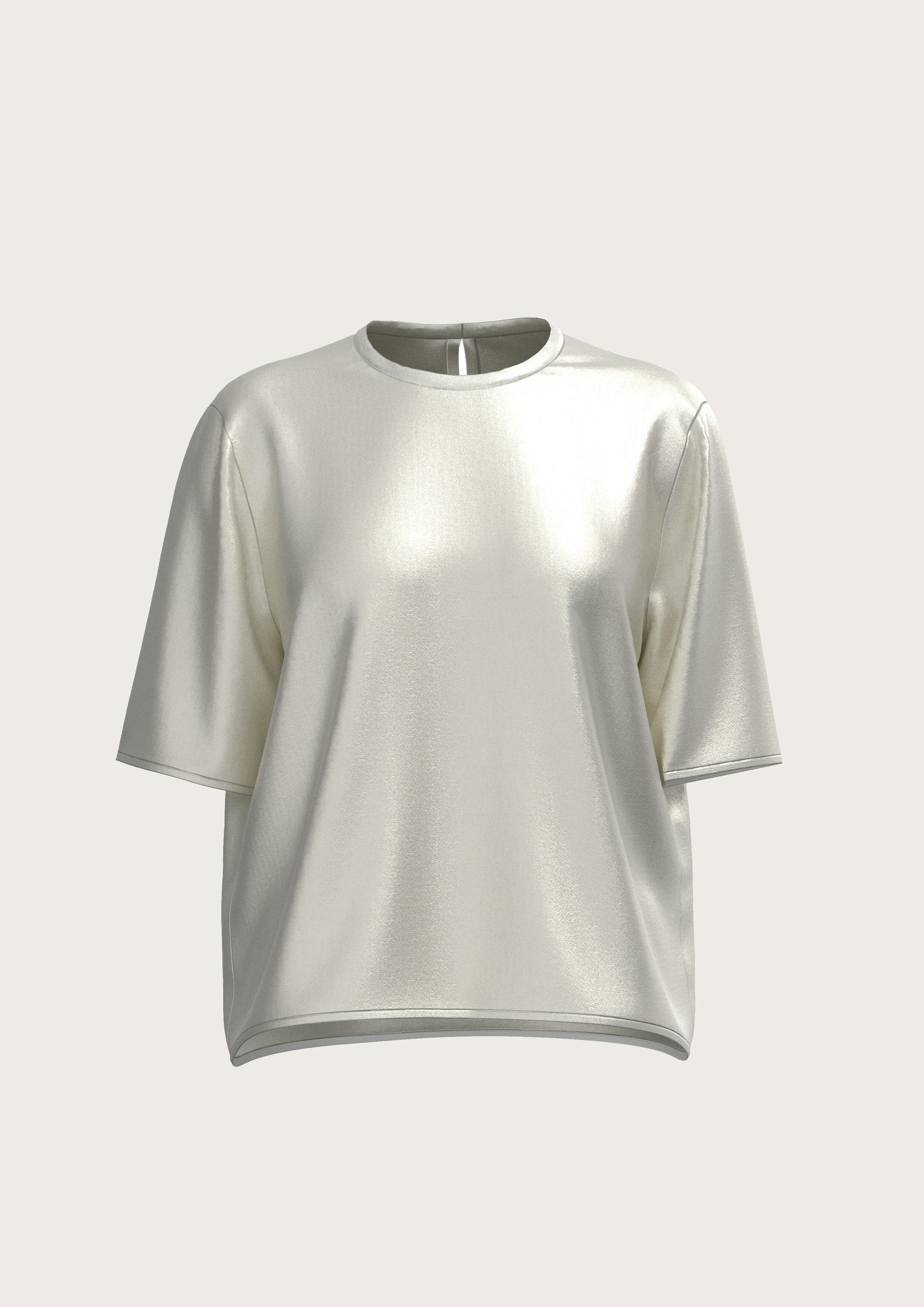 Silk T-Shirt in Natural White