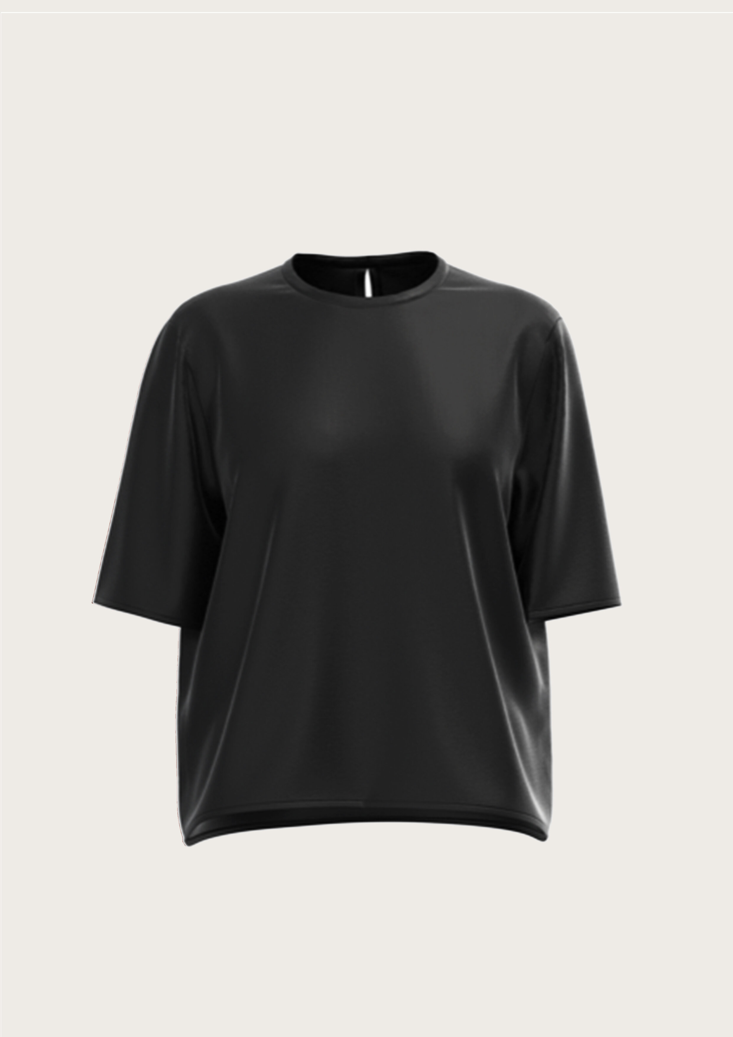 Silk T-Shirt in Black