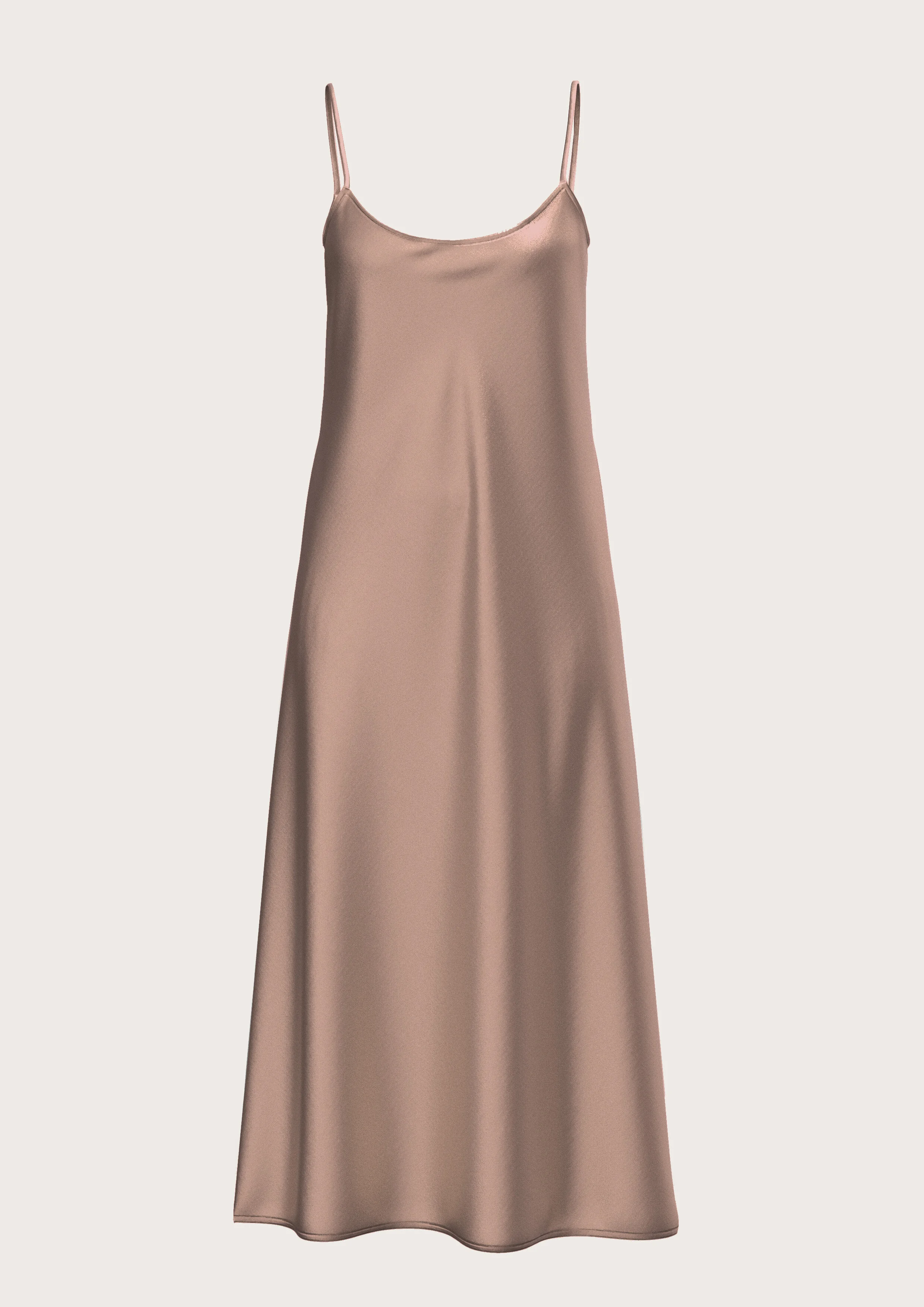 Silk Slip Dress Aza in Blush