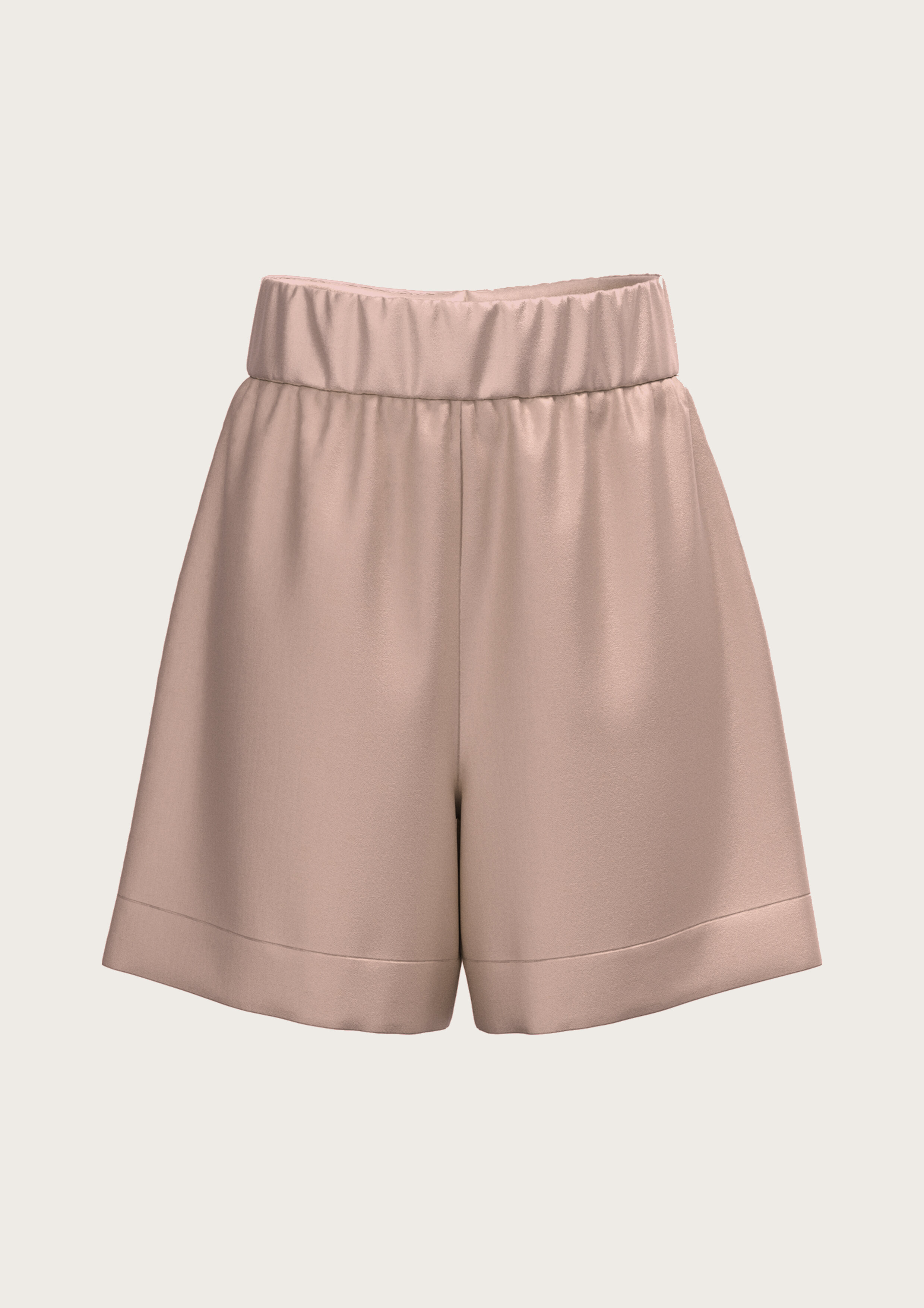 Silk Shorts in Blush