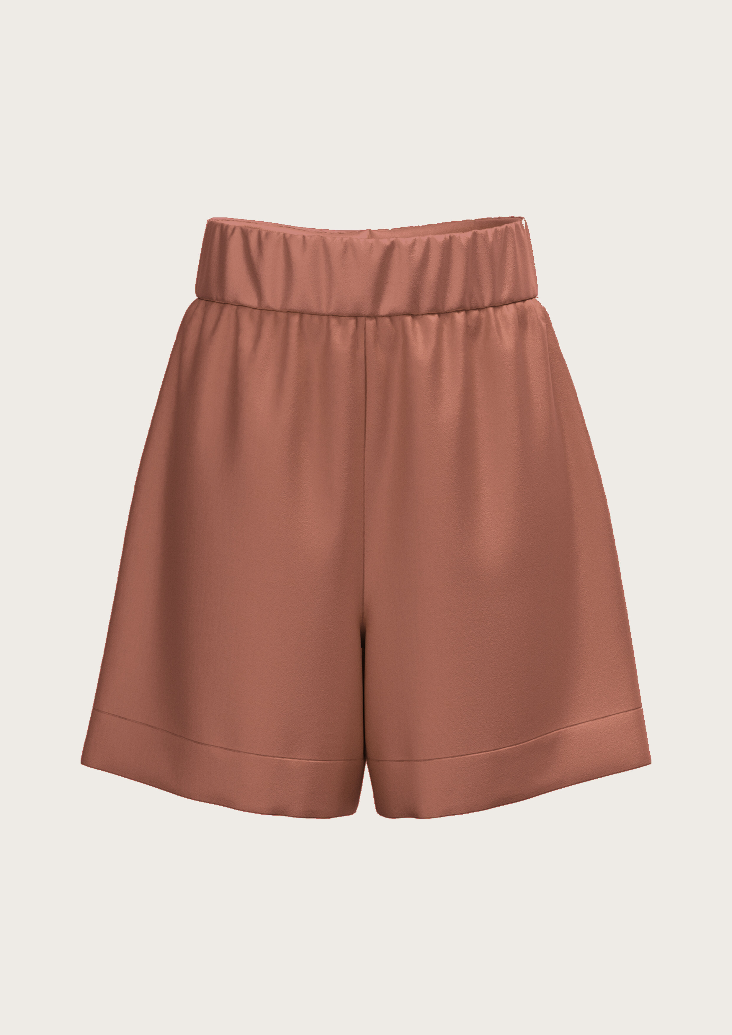 Silk Shorts in Rosewood