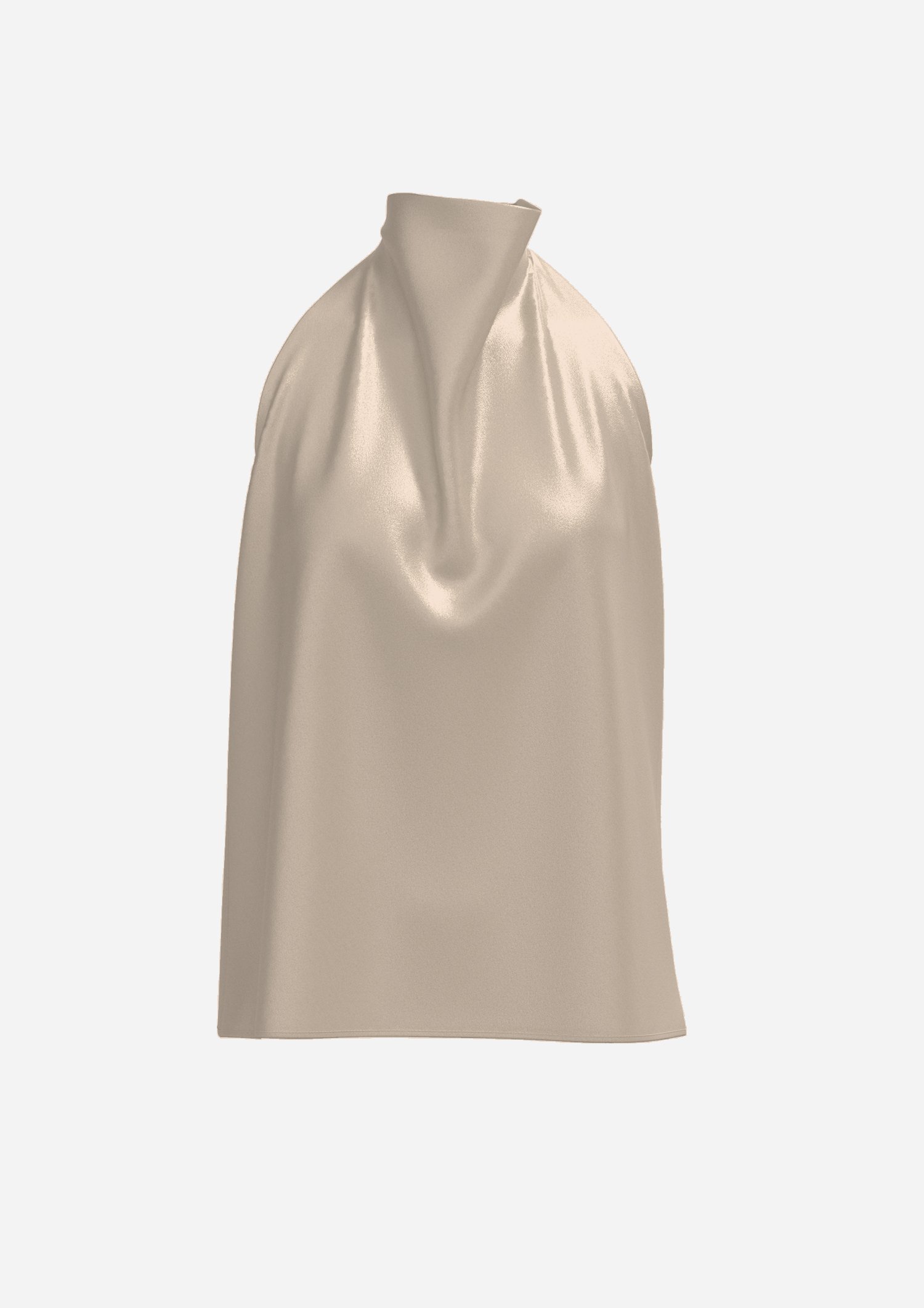 Neckholder Top in champagner