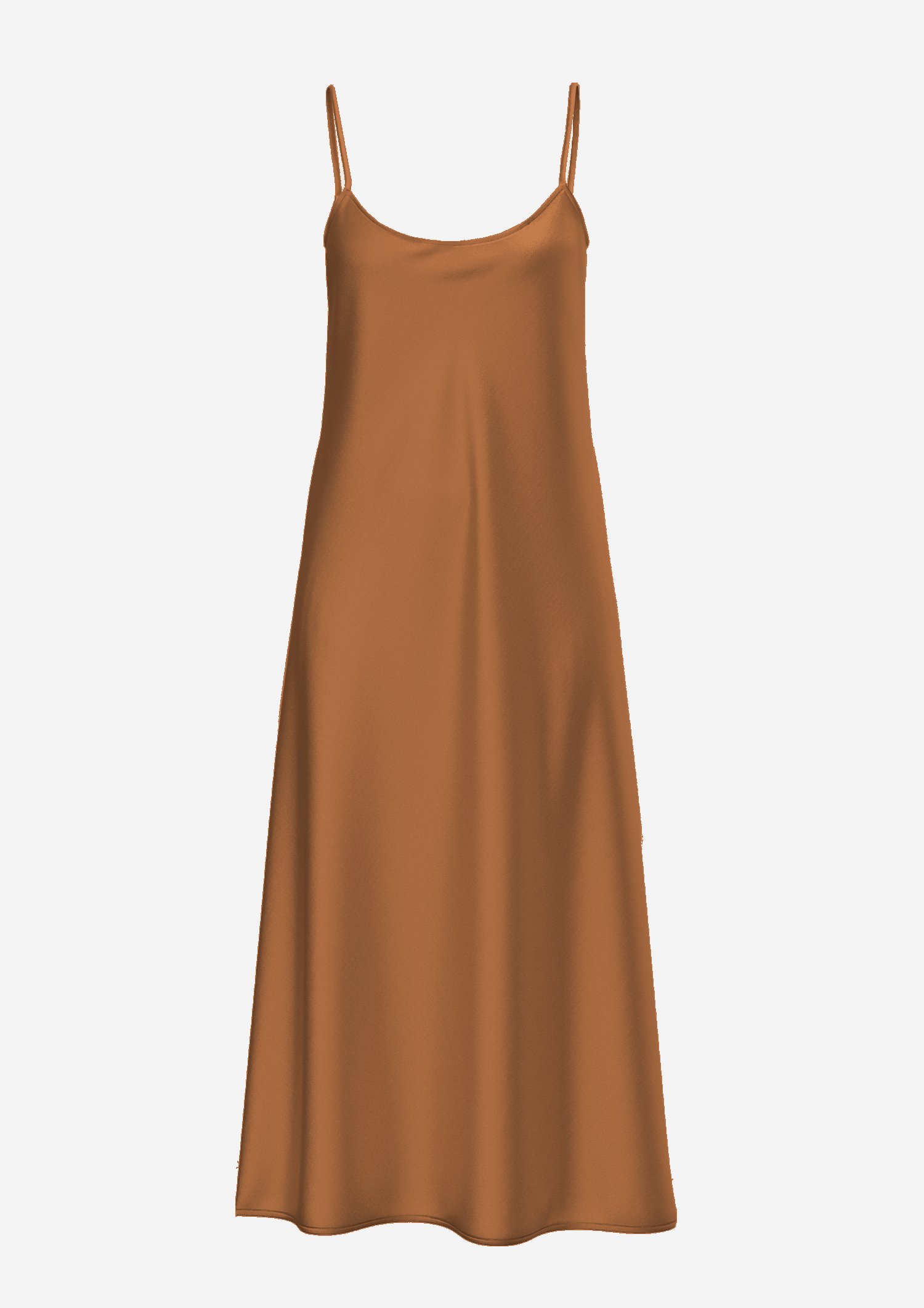 Slip dress in bronze