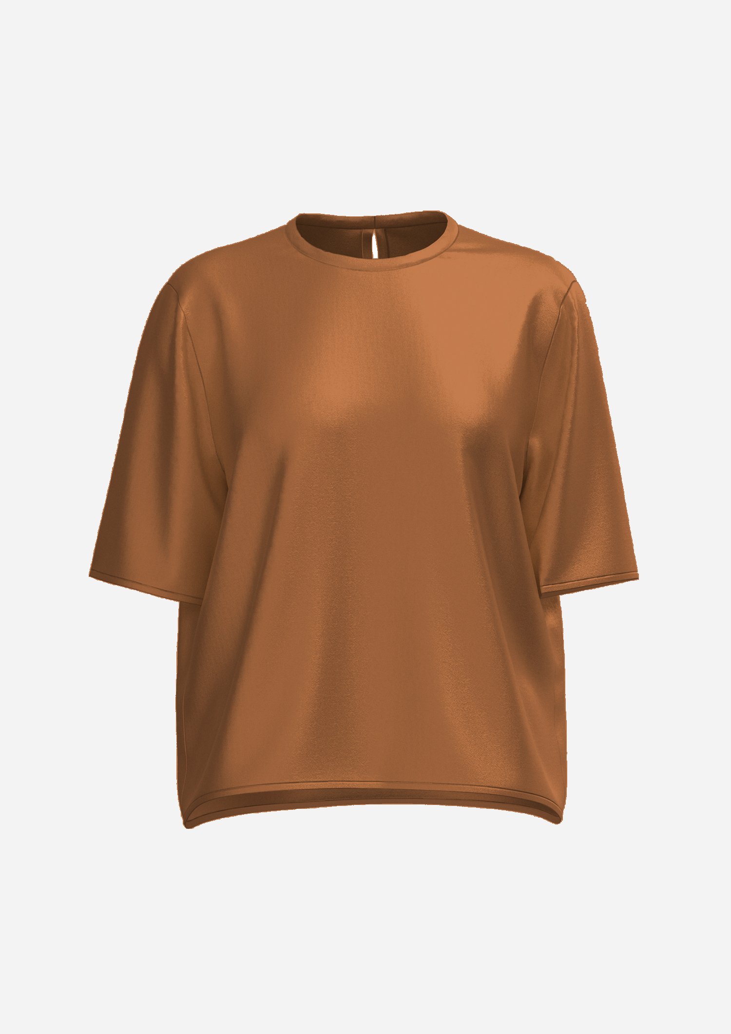 Silk T-Shirt Zolo in Bronze