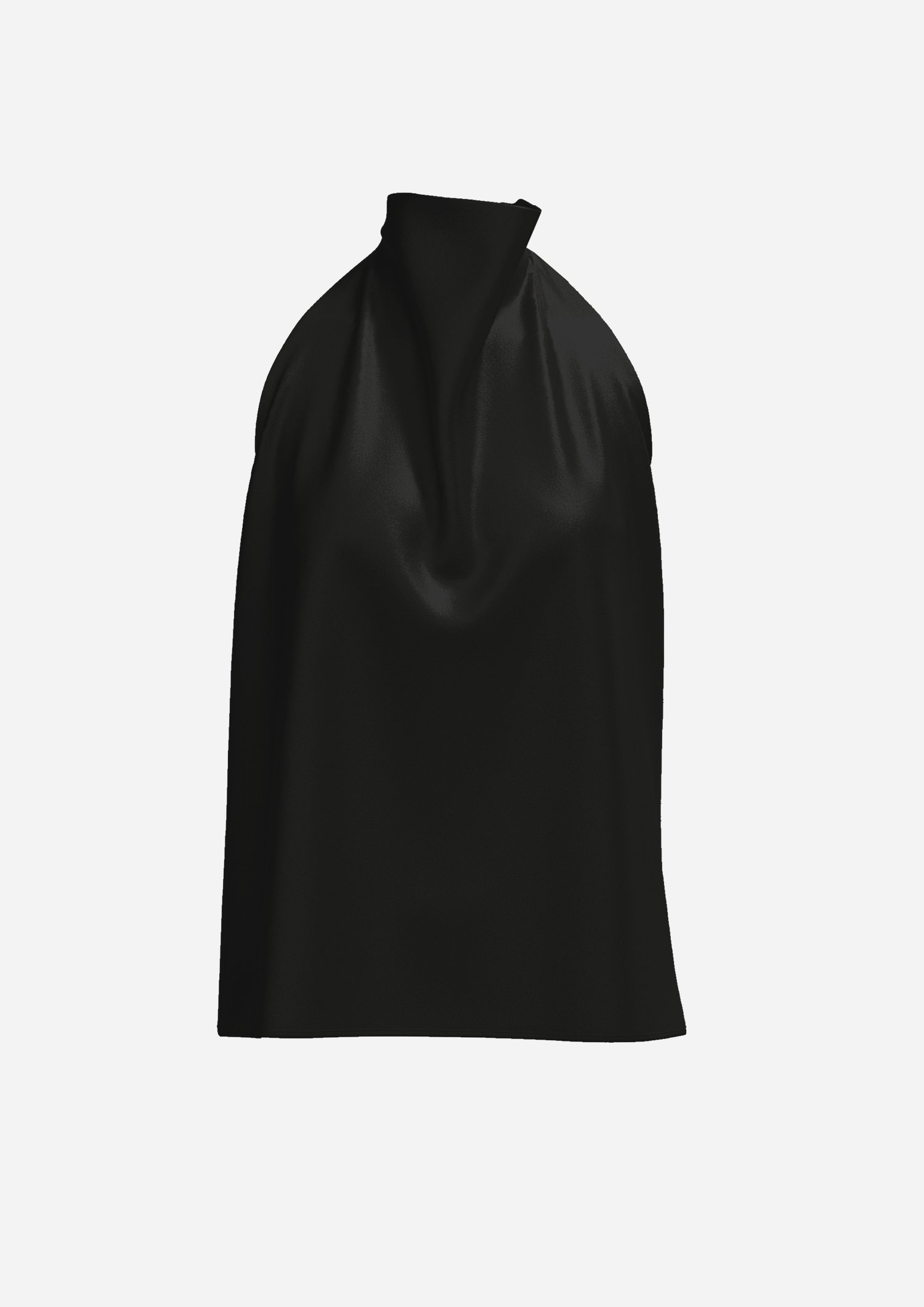 Silk Neckholder Top Saskia in Black