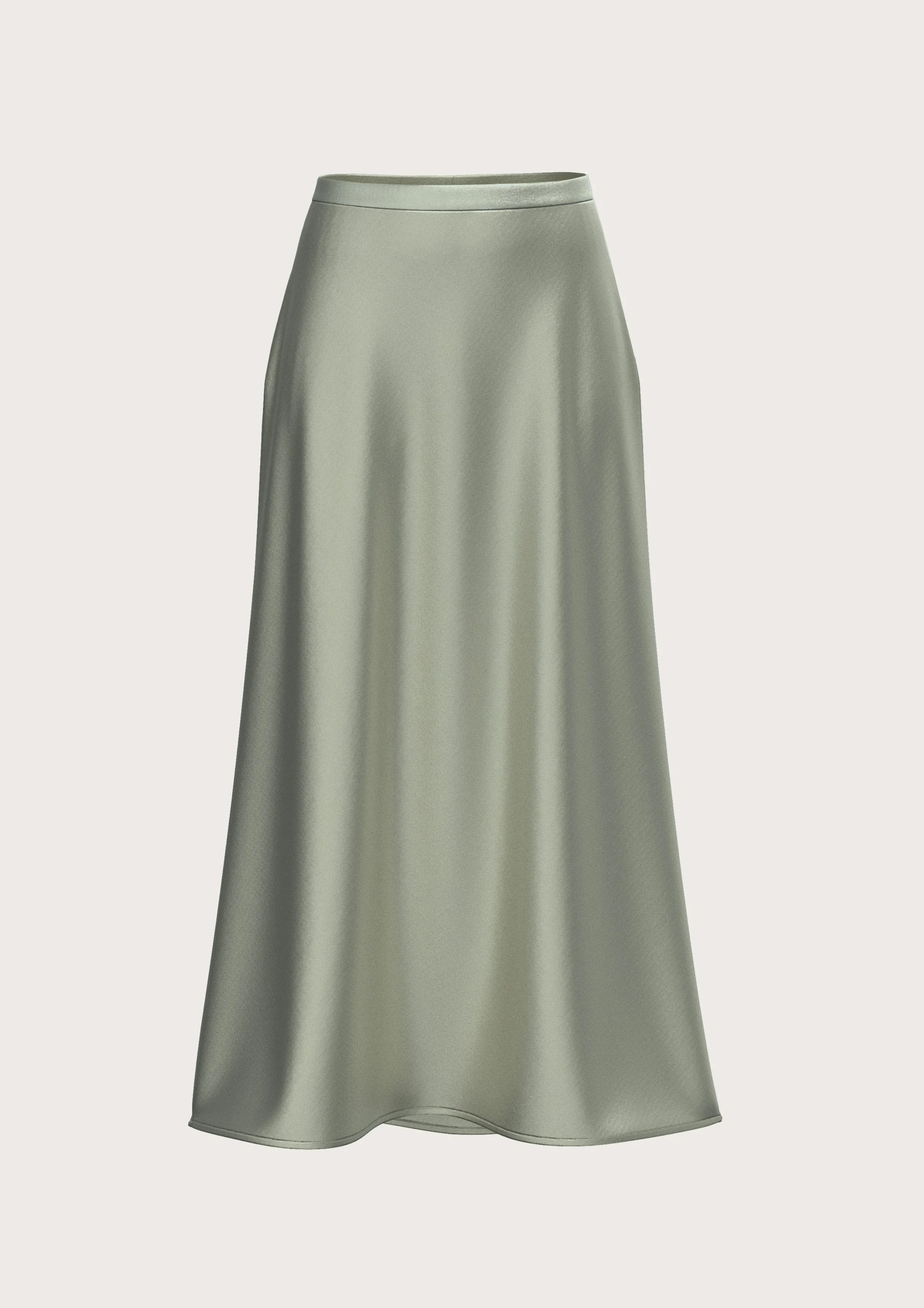 Midi skirt in eukalyptus