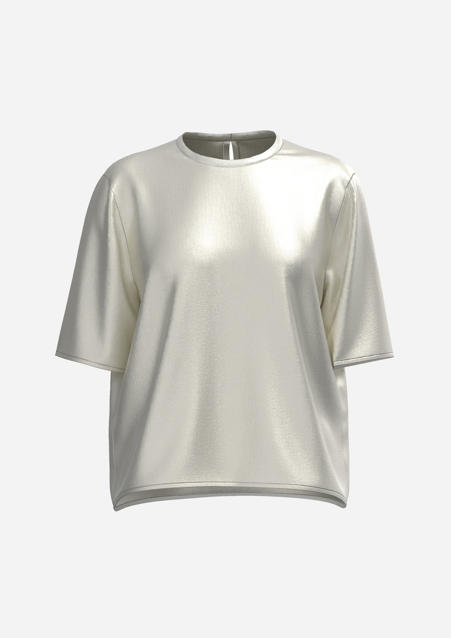 Silk T-Shirt Zolo in Natural White