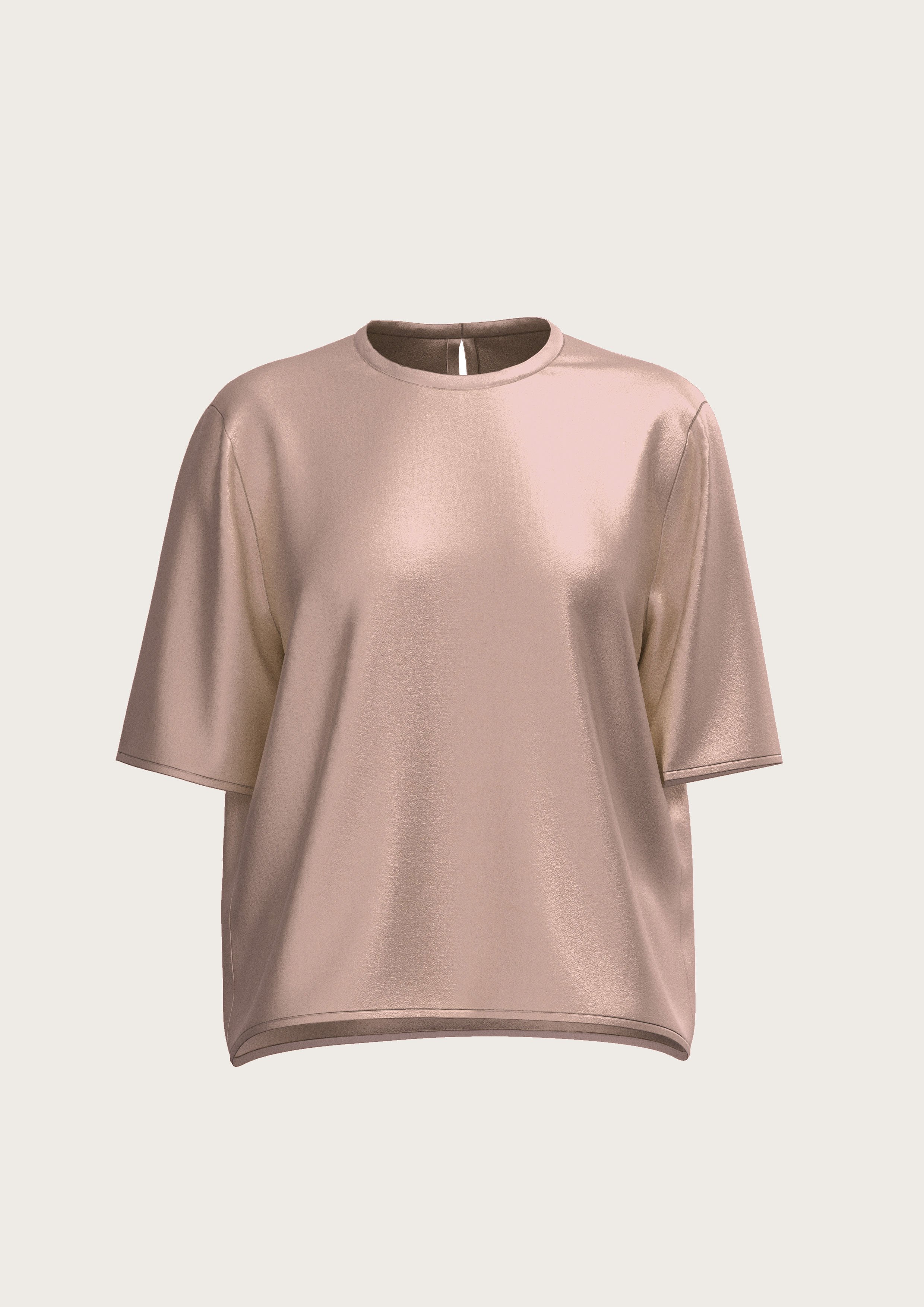 Silk T-Shirt Zolo in Blush