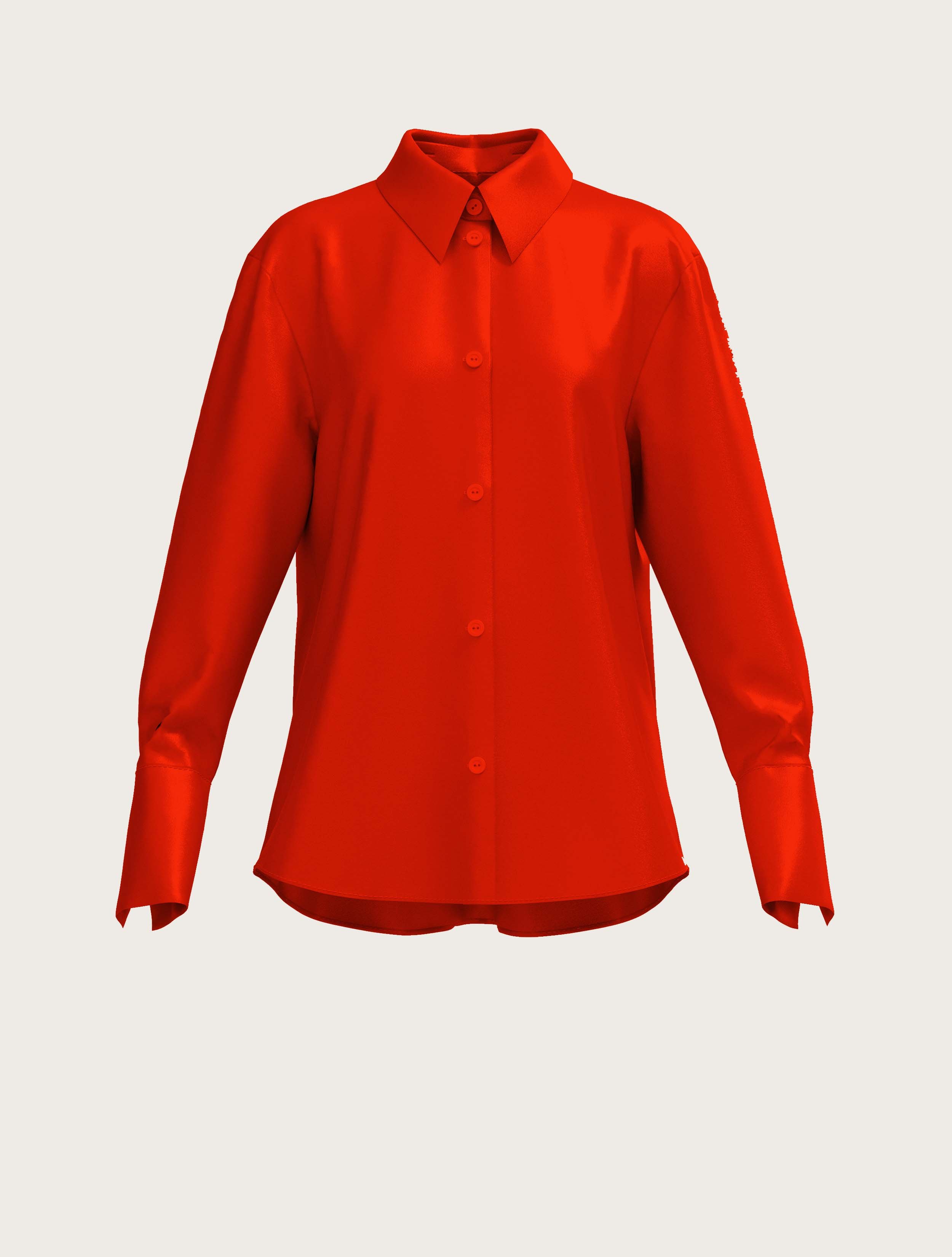 Silk PJ Shirt Hailey in Rot