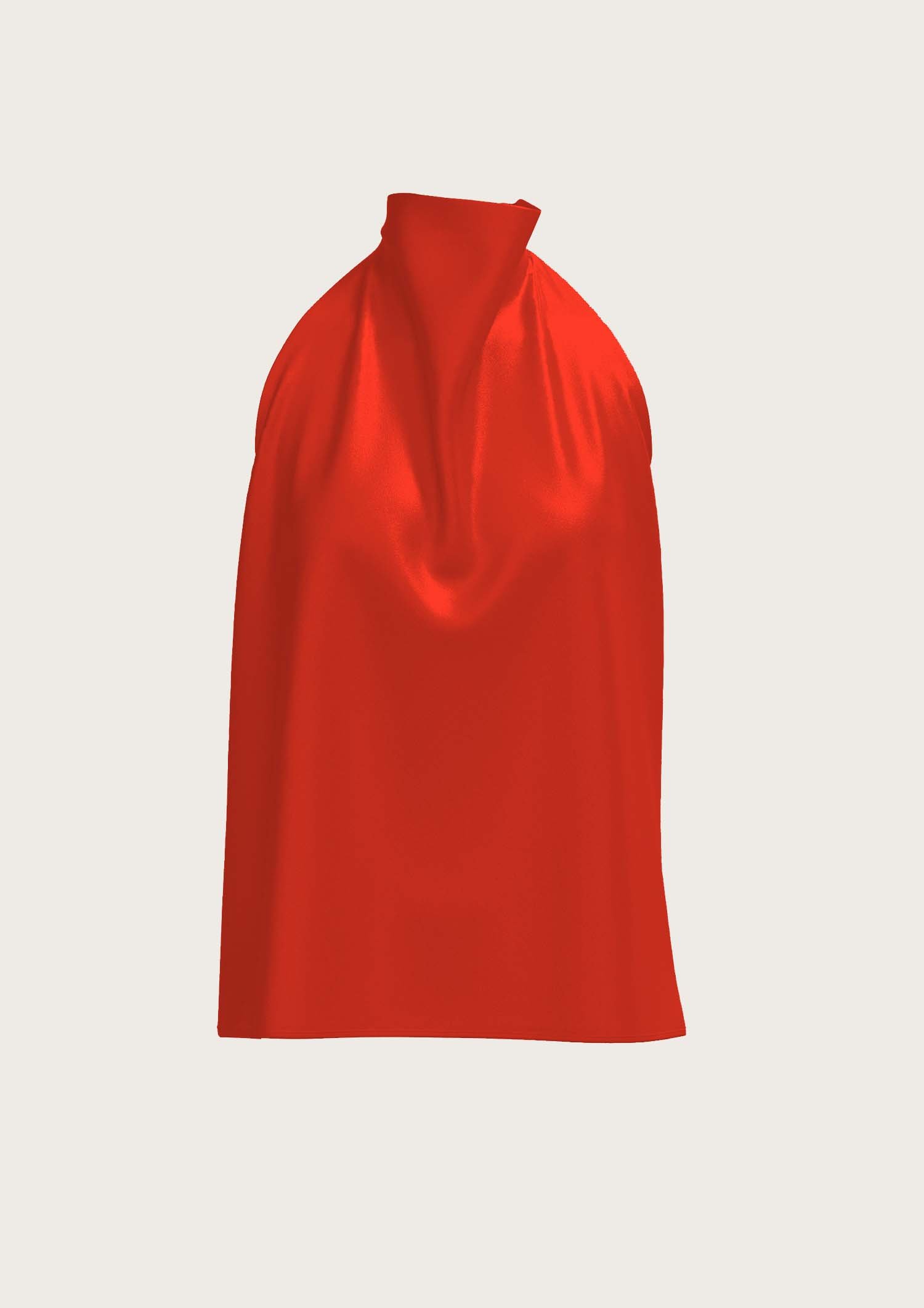 Silk Neckholder Top Saskia in Rot