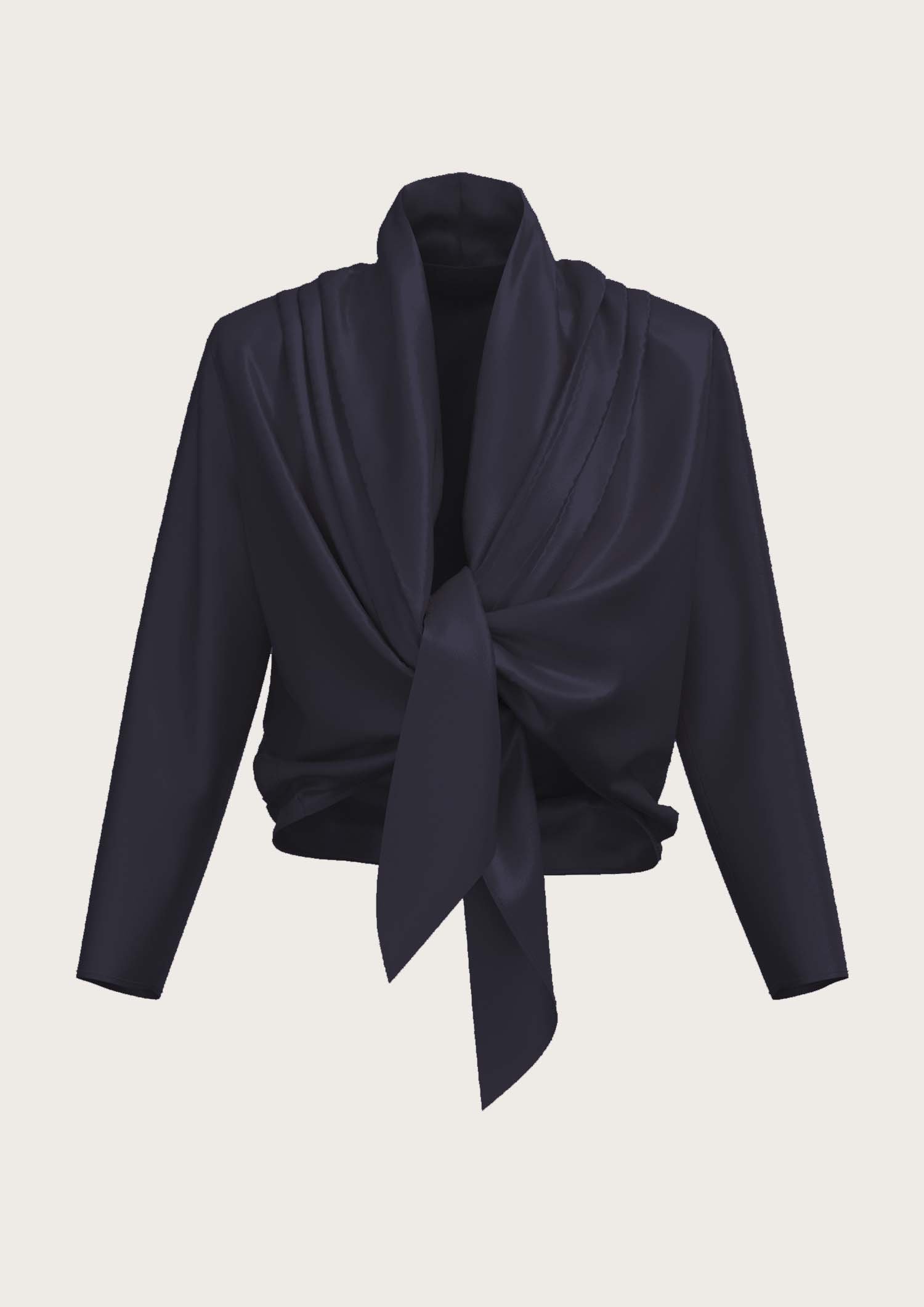 Wrap Blouse in Midnight