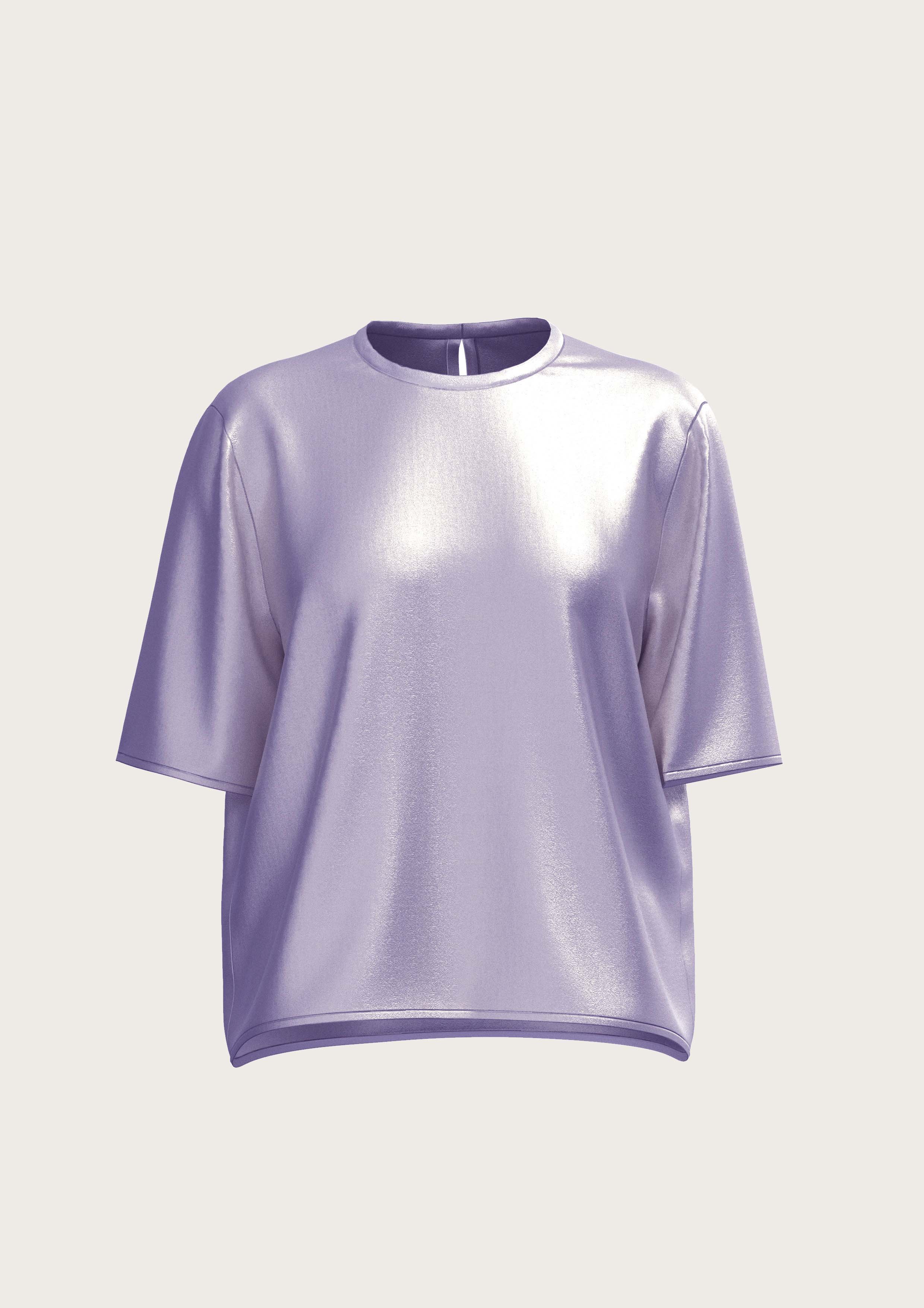Silk T-Shirt Zolo in Lavender