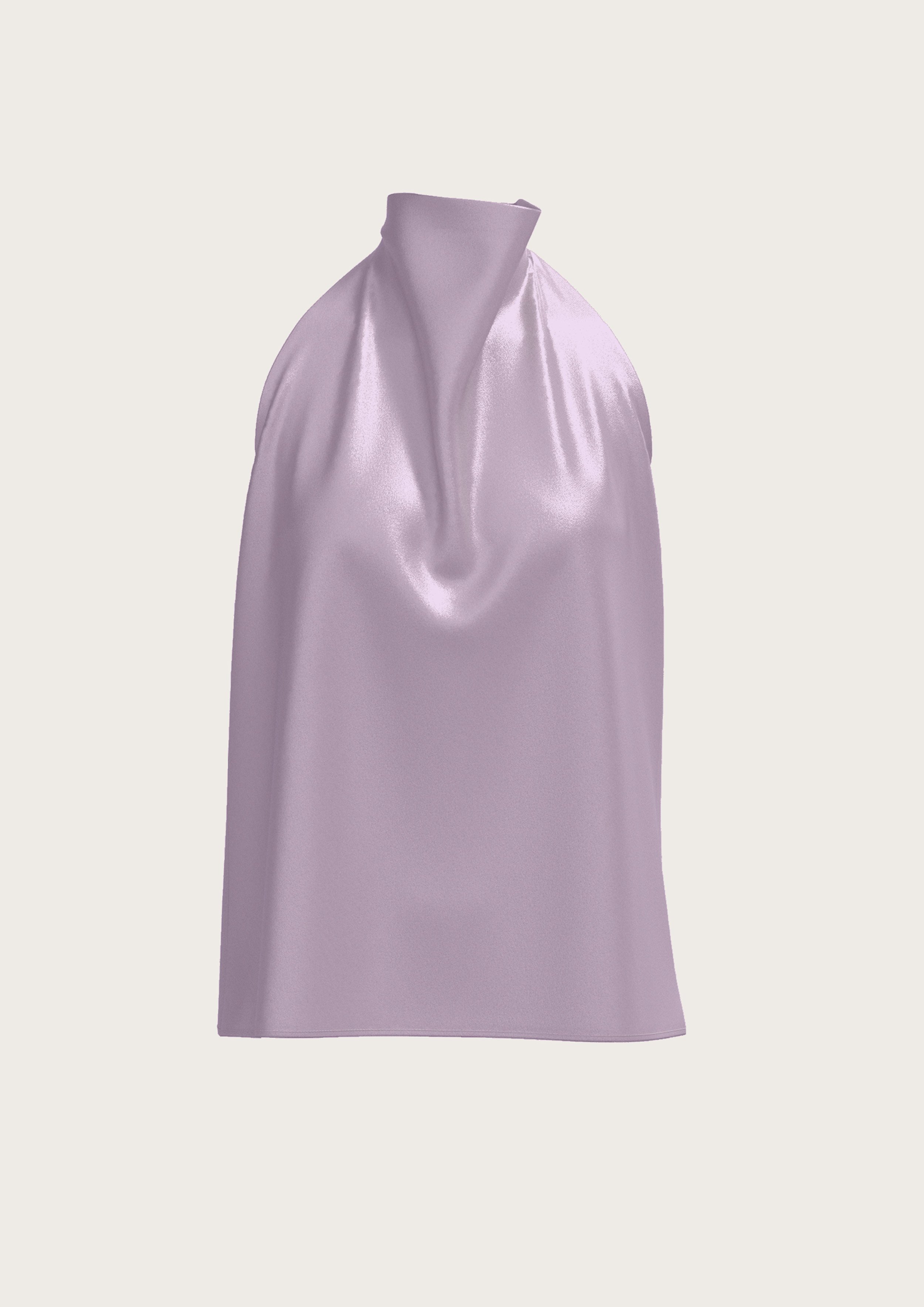 Silk Neckholder Top Saskia in Lavender
