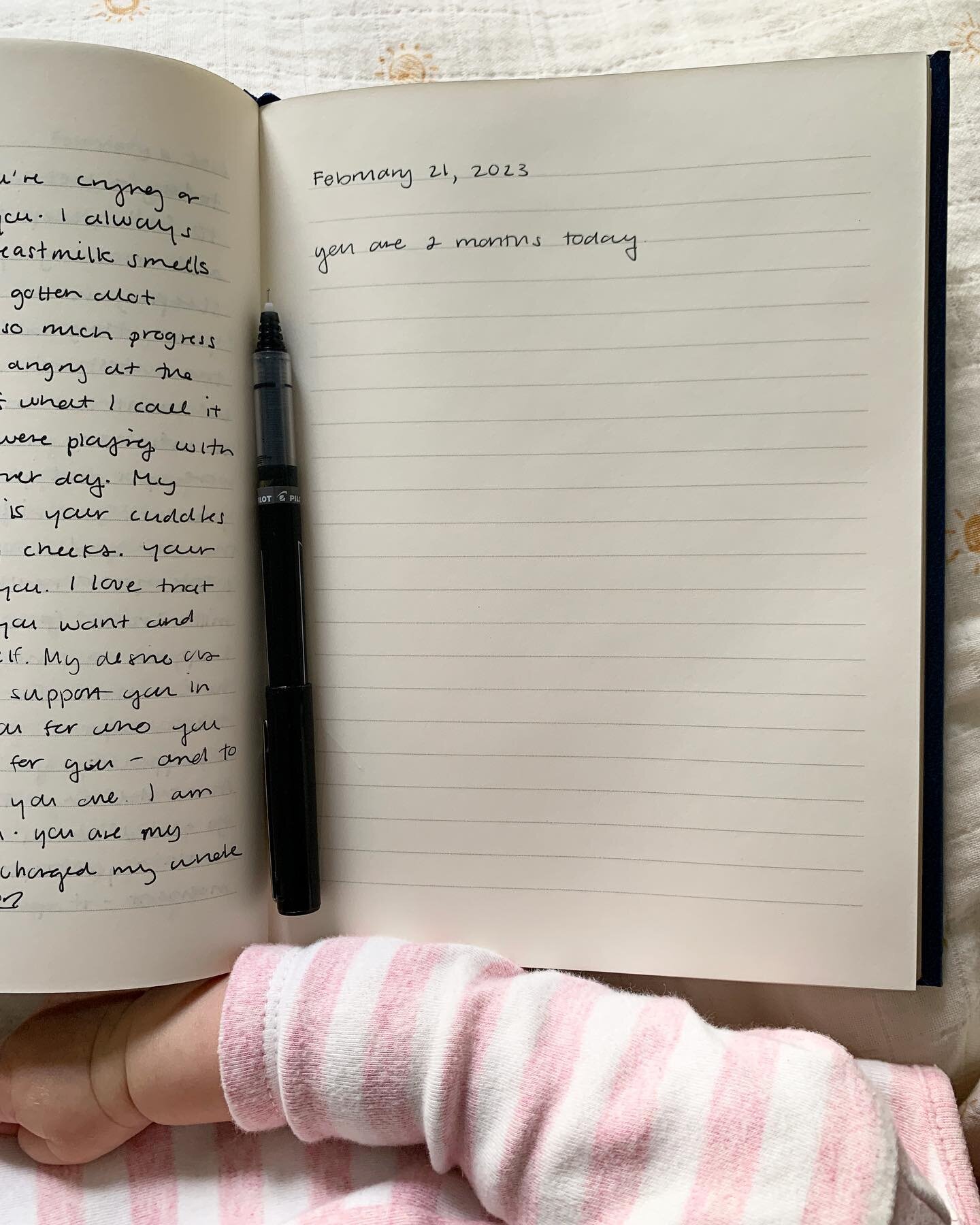 Little offerings to my daughter in written word about her through my perspective as her mother. 🤱

During pregnancy I got the idea to keep a journal documenting my daughter&rsquo;s life, journey and as I see her. In it I write letters to her, what I