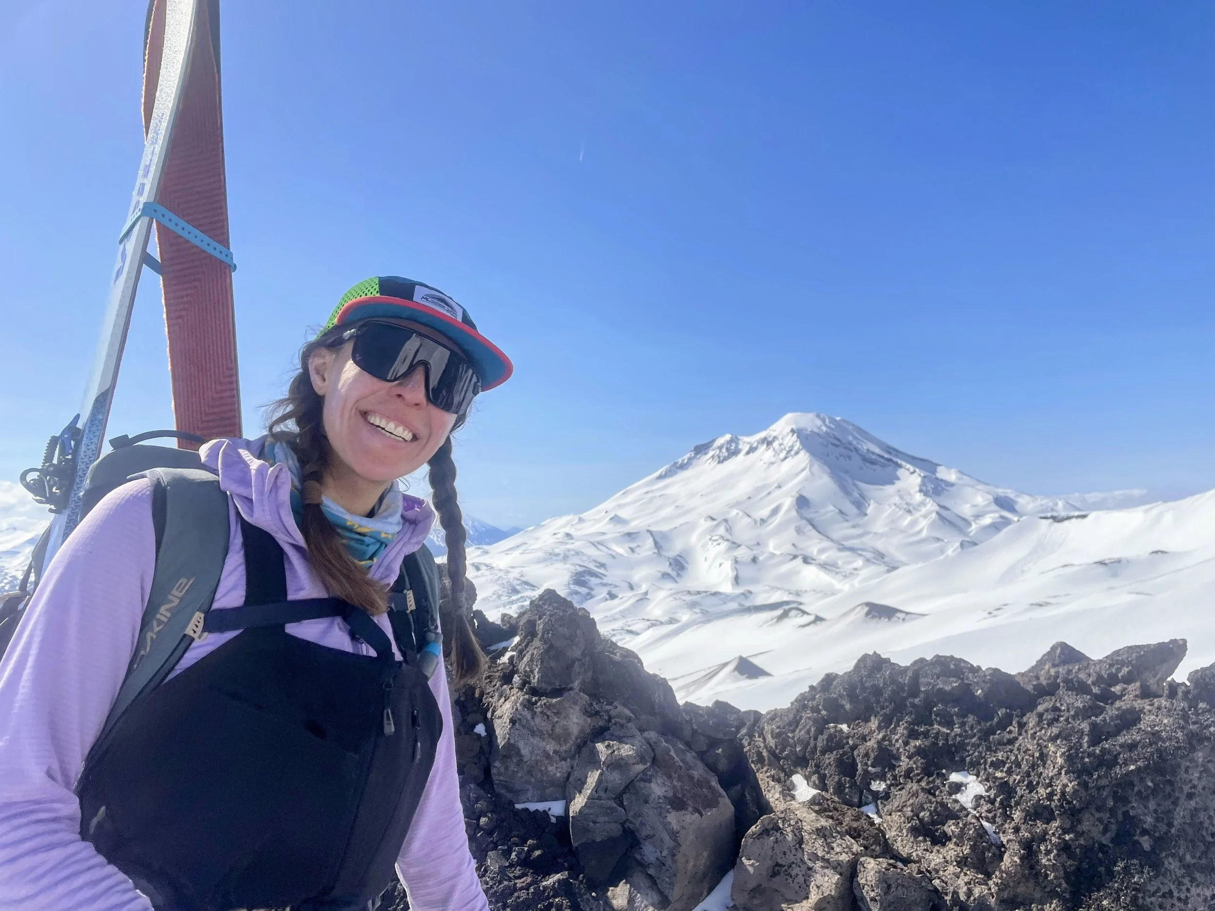 Photo of owner, Lisa Pearson, hiking in the mountains
