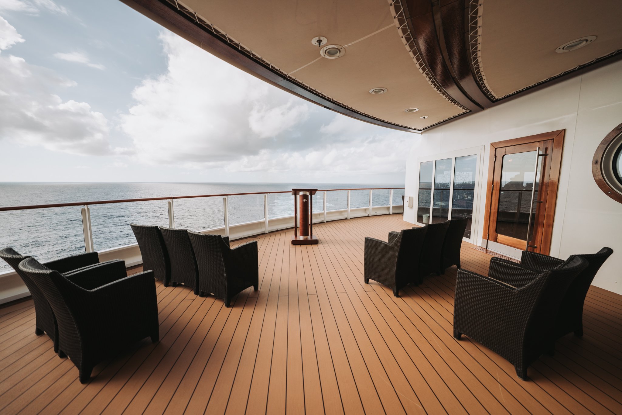 Disney Fantasy wedding venue, Meridian Patio.