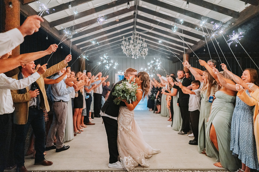 Elegant Church Wedding with Sparkler Send-Off at The Veranda in Buffalo, Missouri | Michelle + Kolby