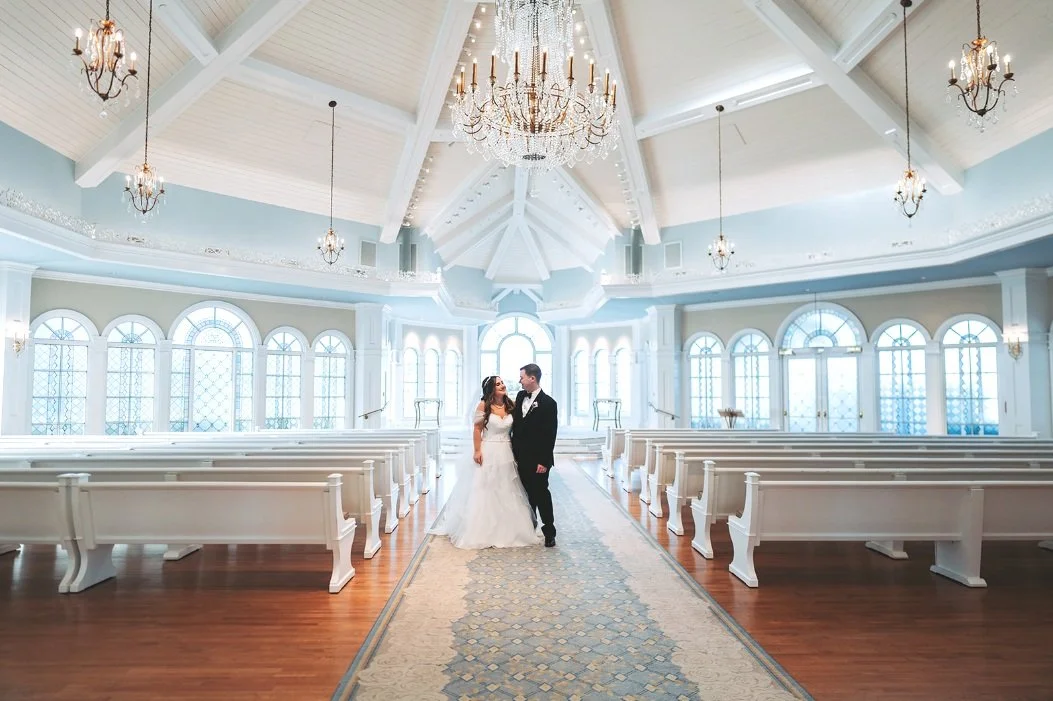 Disney's Wedding Pavilion during Grand Floridian wedding at Walt Disney World.